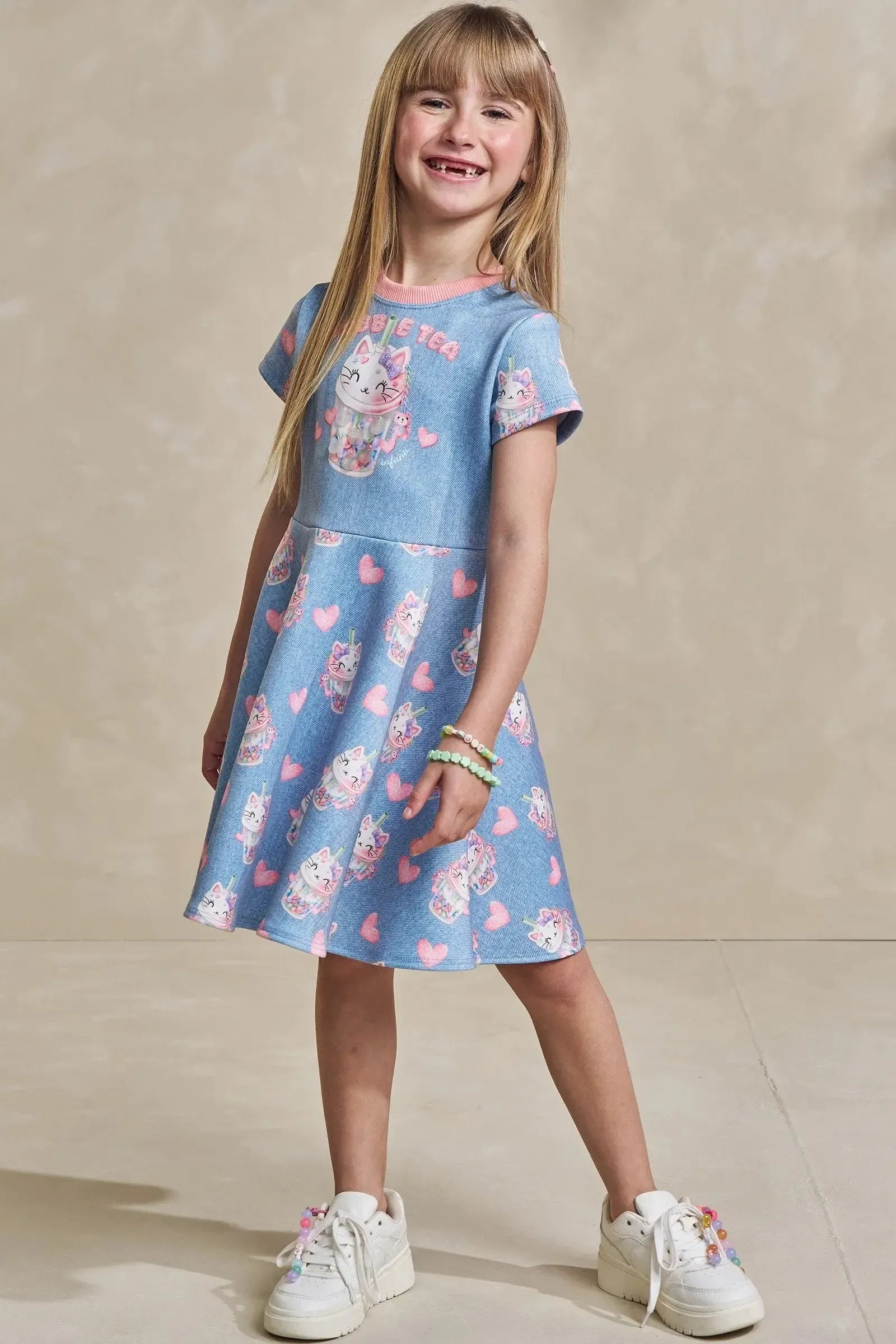 Vestido em Fly Tech 93577 Infanti Infantil Menina