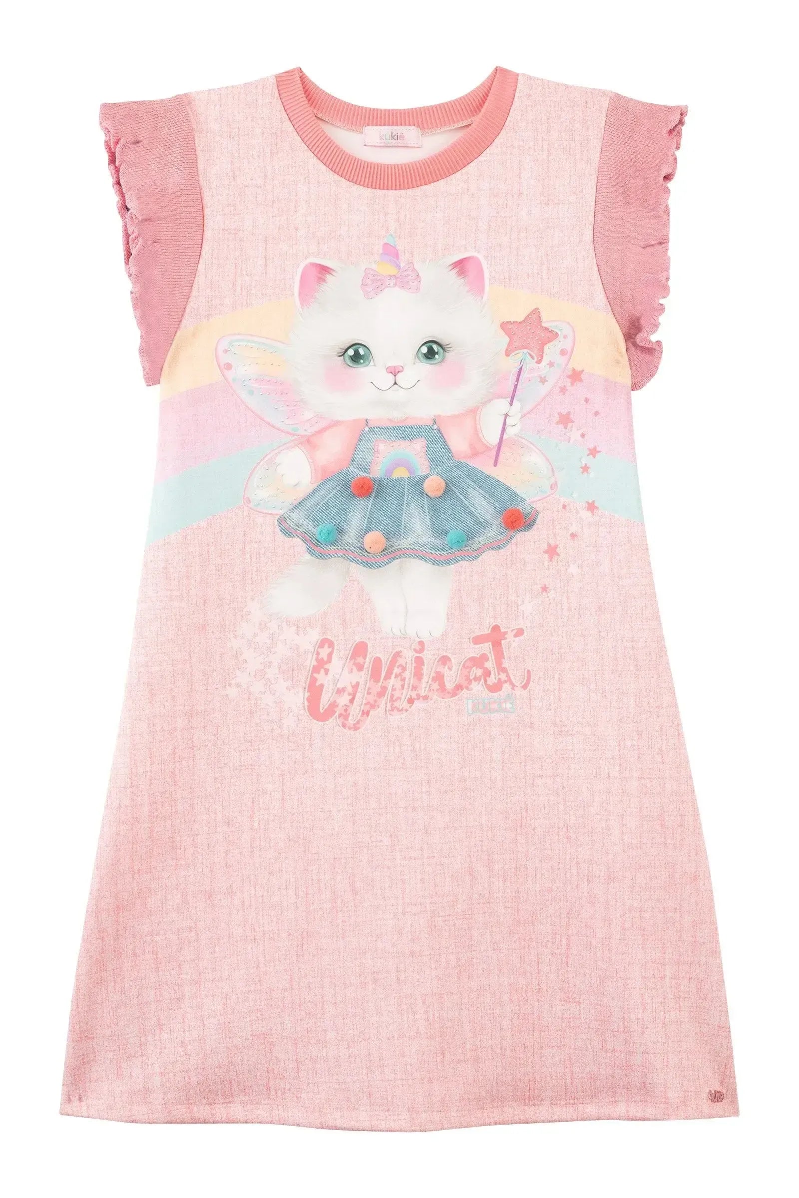 Vestido em Fly Tech 93776 Kukiê Infantil Menina