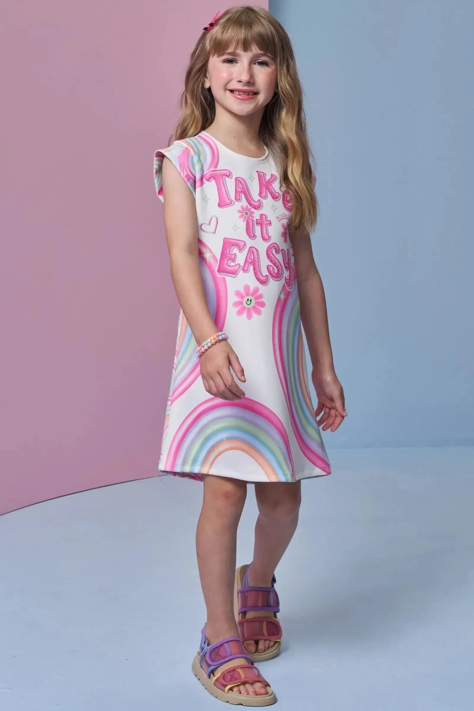 Vestido em Fly Tech 93909 Infanti Infantil Menina