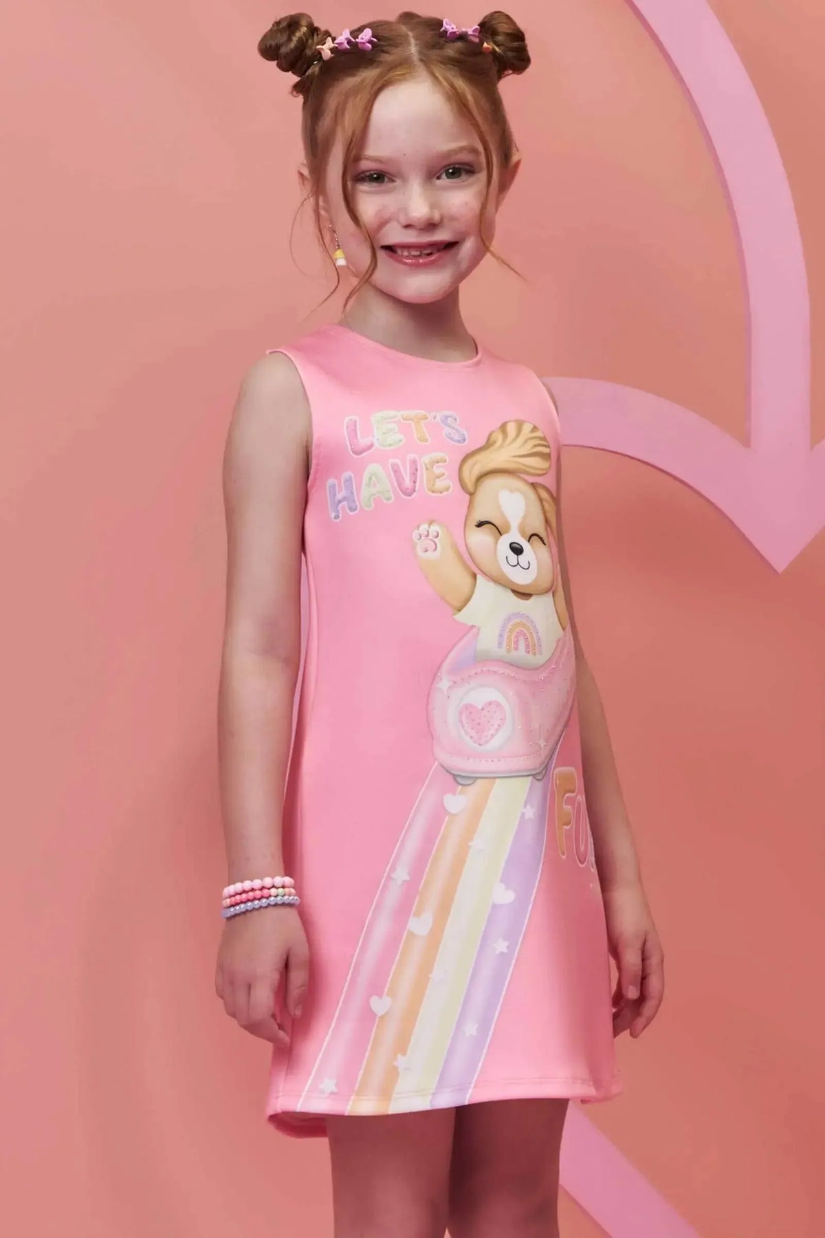 Vestido em Fly Tech 98994 Infanti Infantil Menina