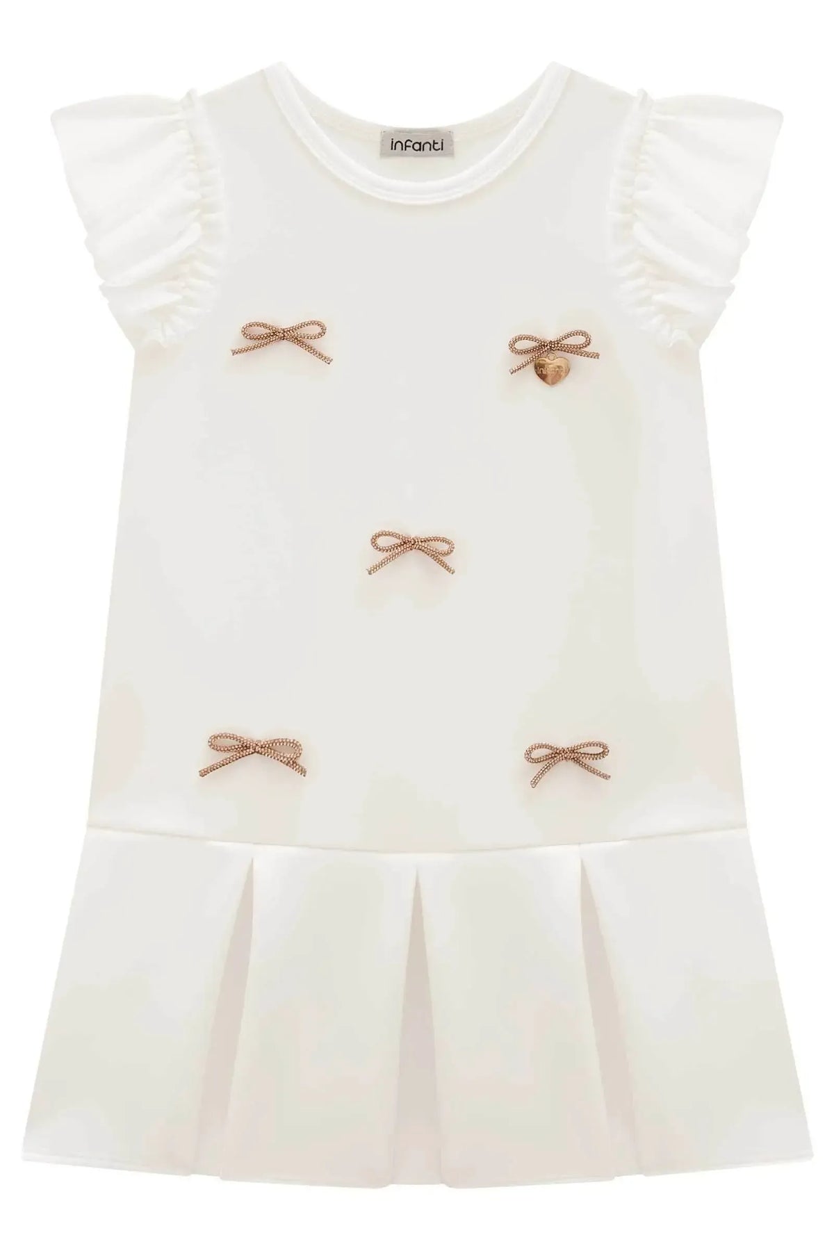 Vestido em Fly Tech e Tule 98772 Infanti Infantil Menina