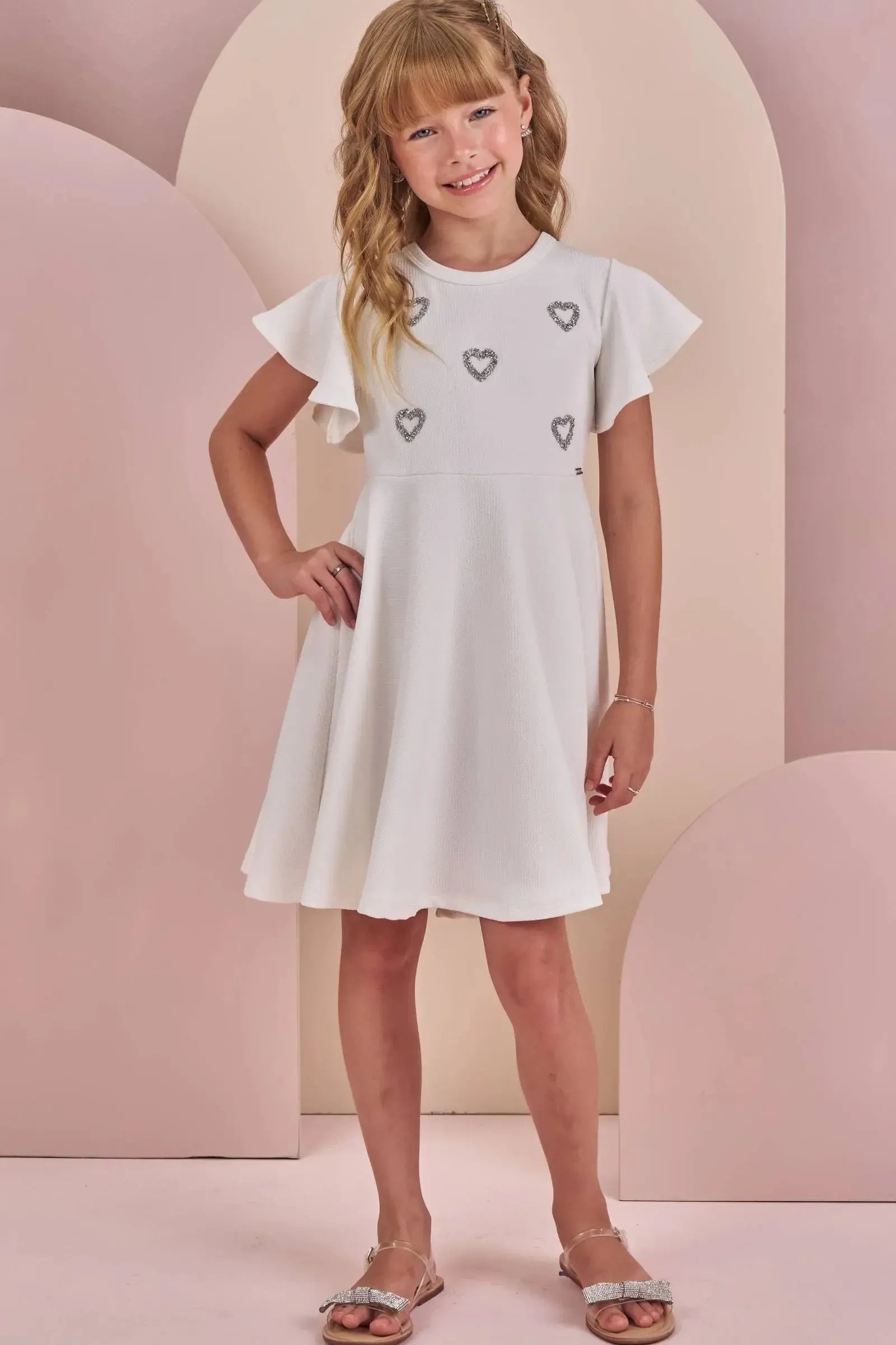 Vestido em Jacquard Catarina 87245 Infanti Infantil Menina