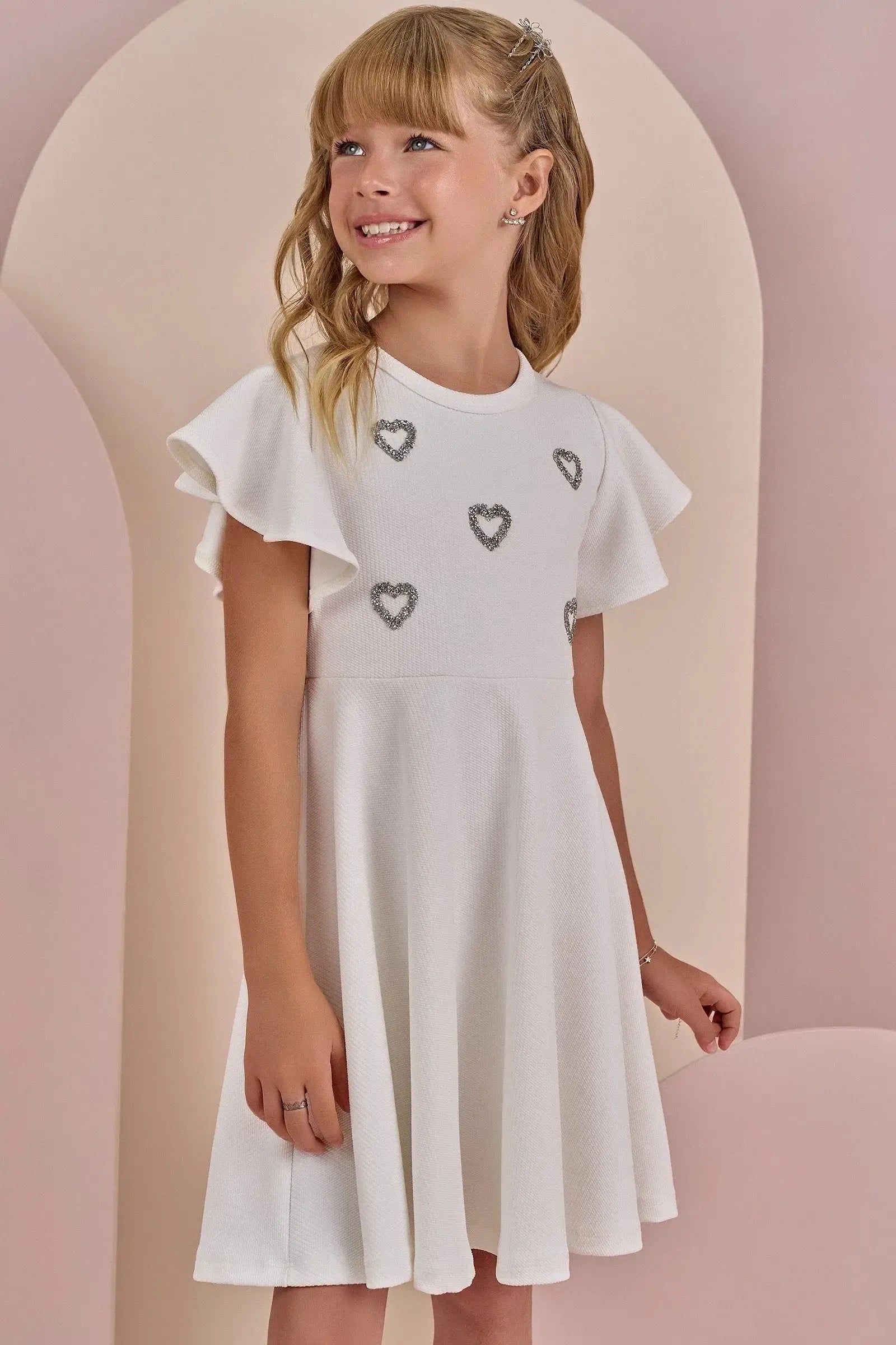 Vestido em Jacquard Catarina 87245 Infanti Infantil Menina