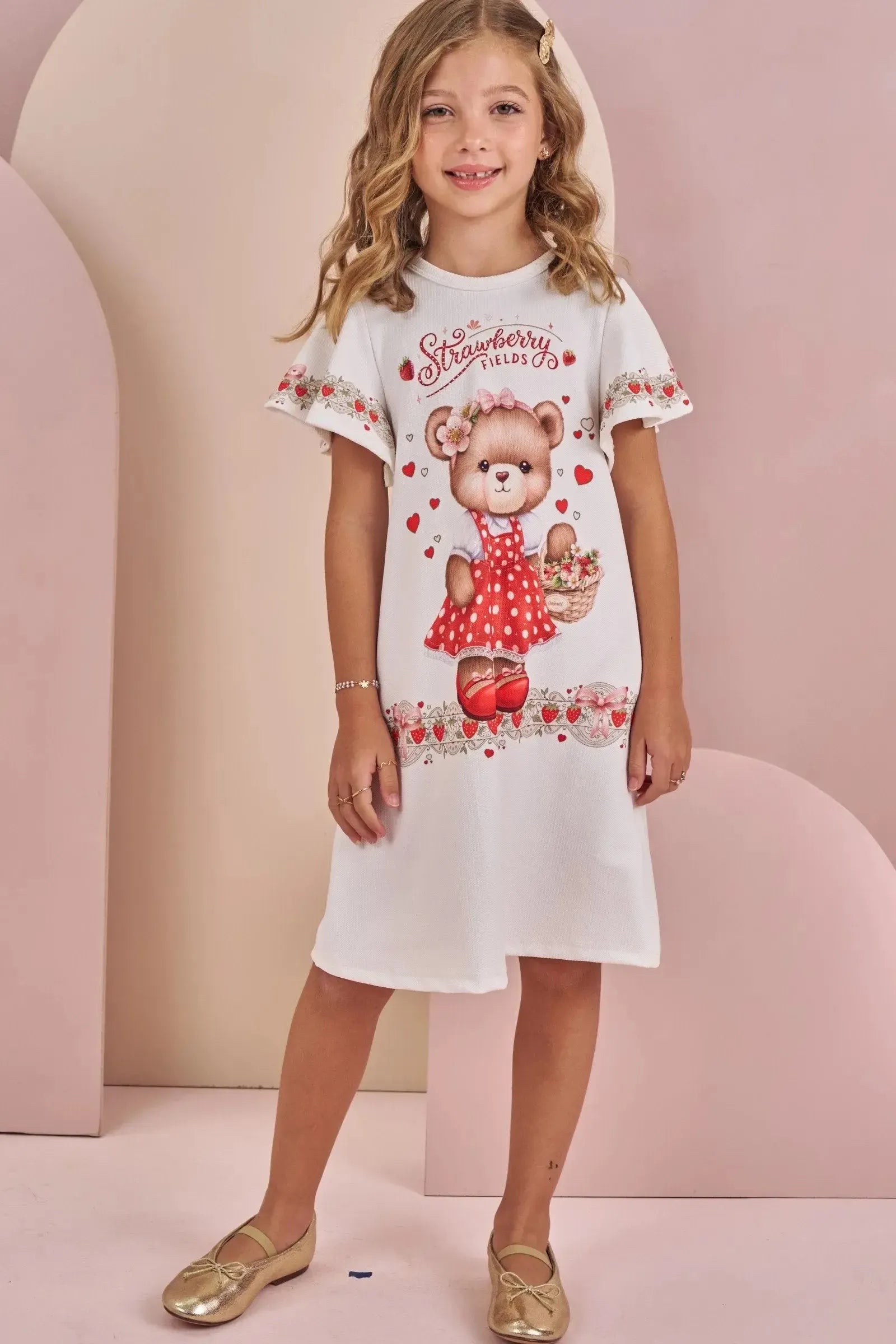 Vestido em Jacquard Catarina 88259 Infanti Infantil Menina