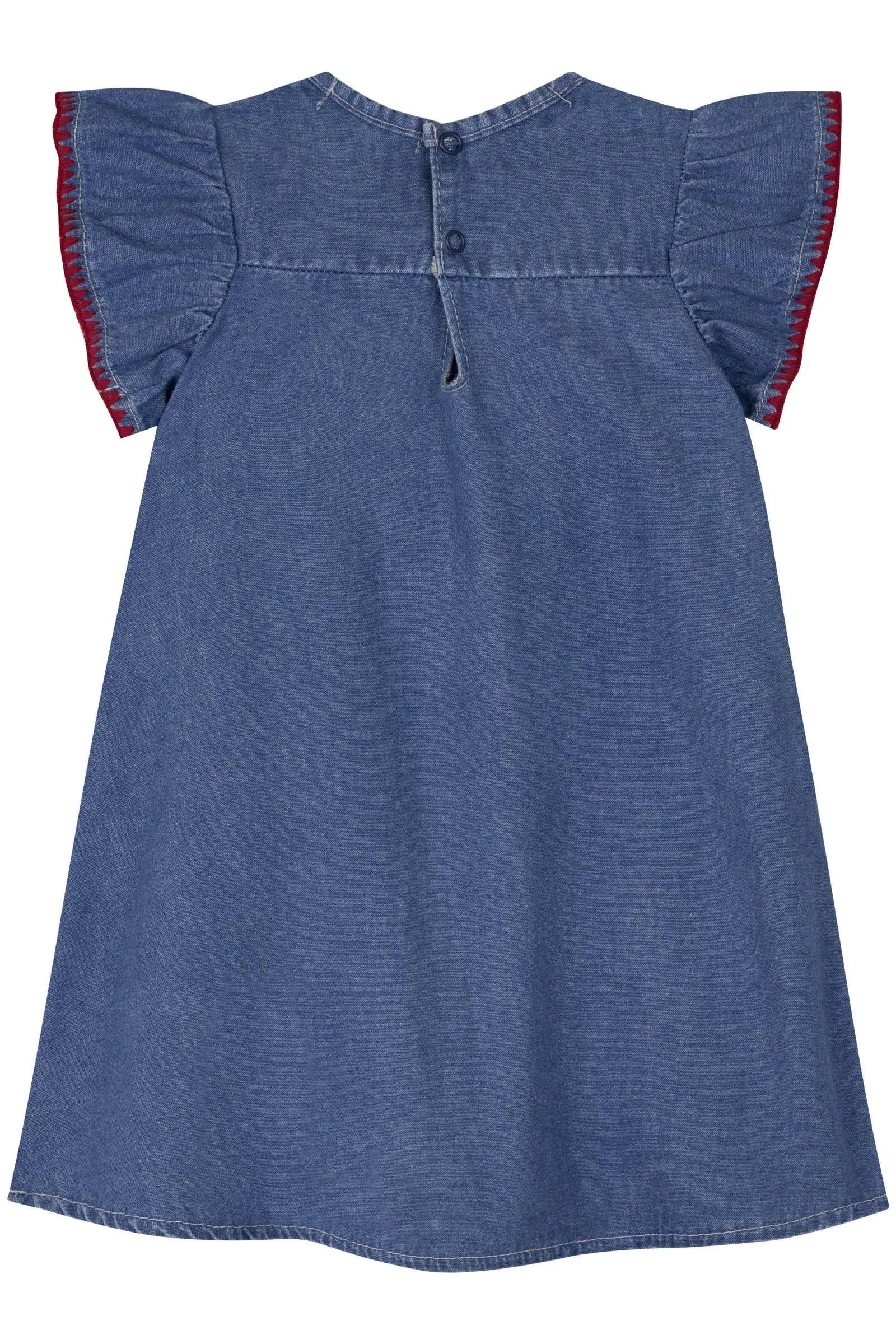 Vestido em Jeans 84827 Kukiê Bebê Menina