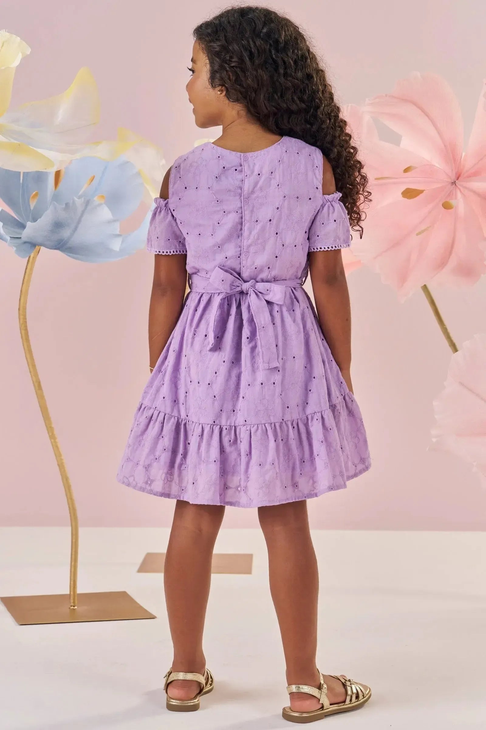 Vestido em Laise 100% Algodão 87341 Kukiê Infantil Menina