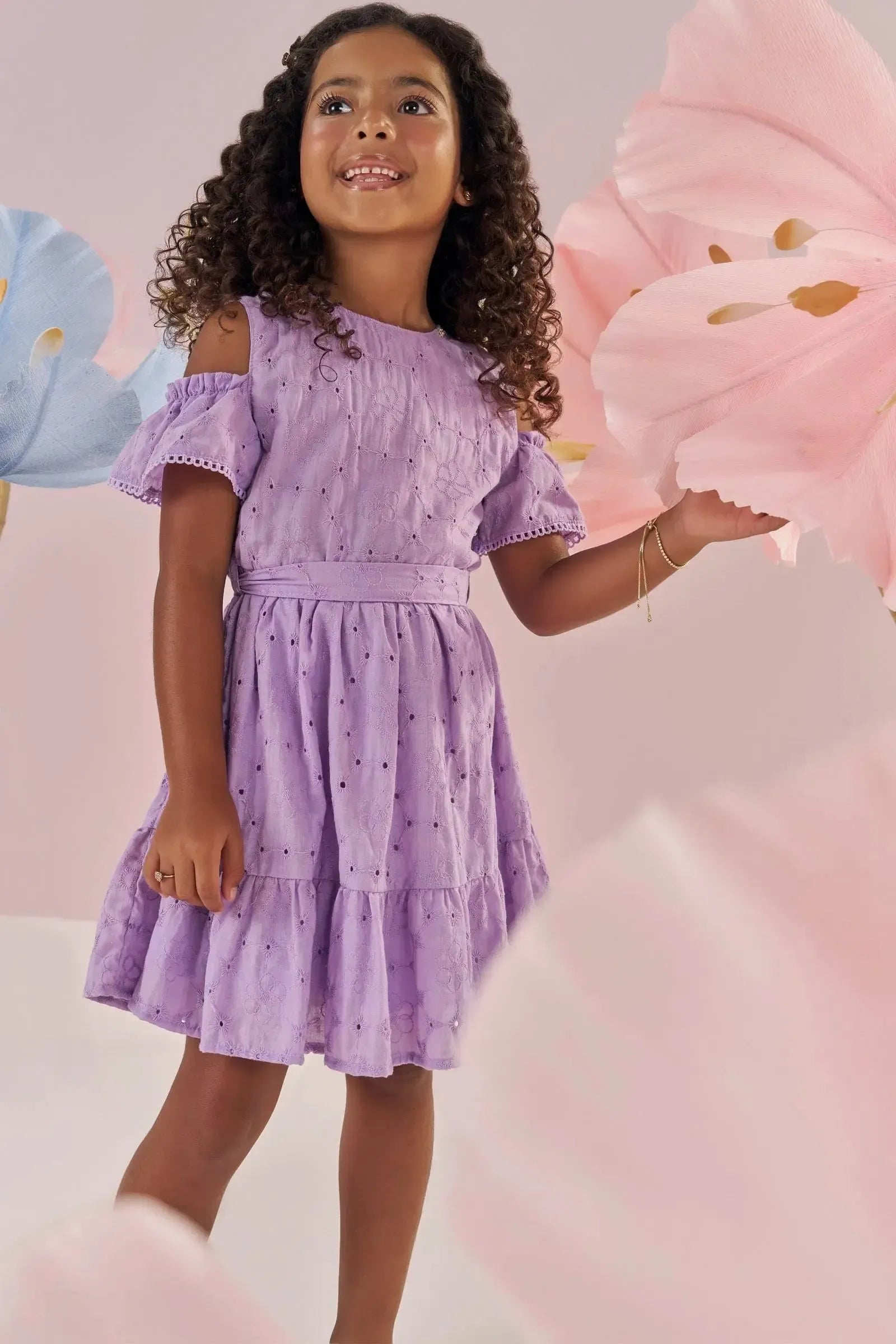 Vestido em Laise 100% Algodão 87341 Kukiê Infantil Menina