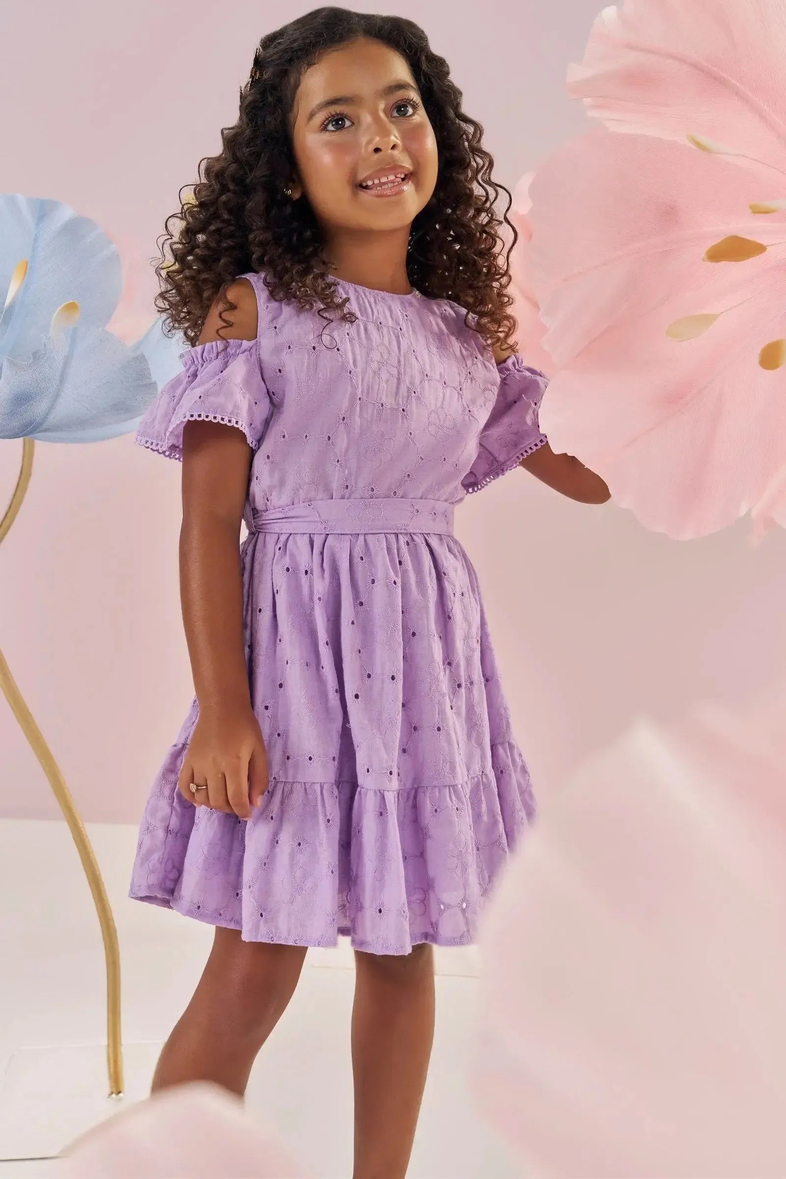Vestido em Laise 100% Algodão 87341 Kukiê Infantil Menina