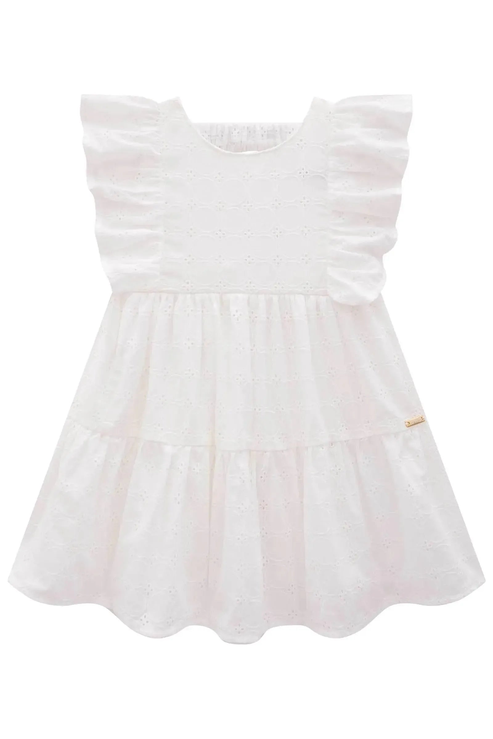 Vestido em Laise Algodão 83428 Infanti Bebê Menina