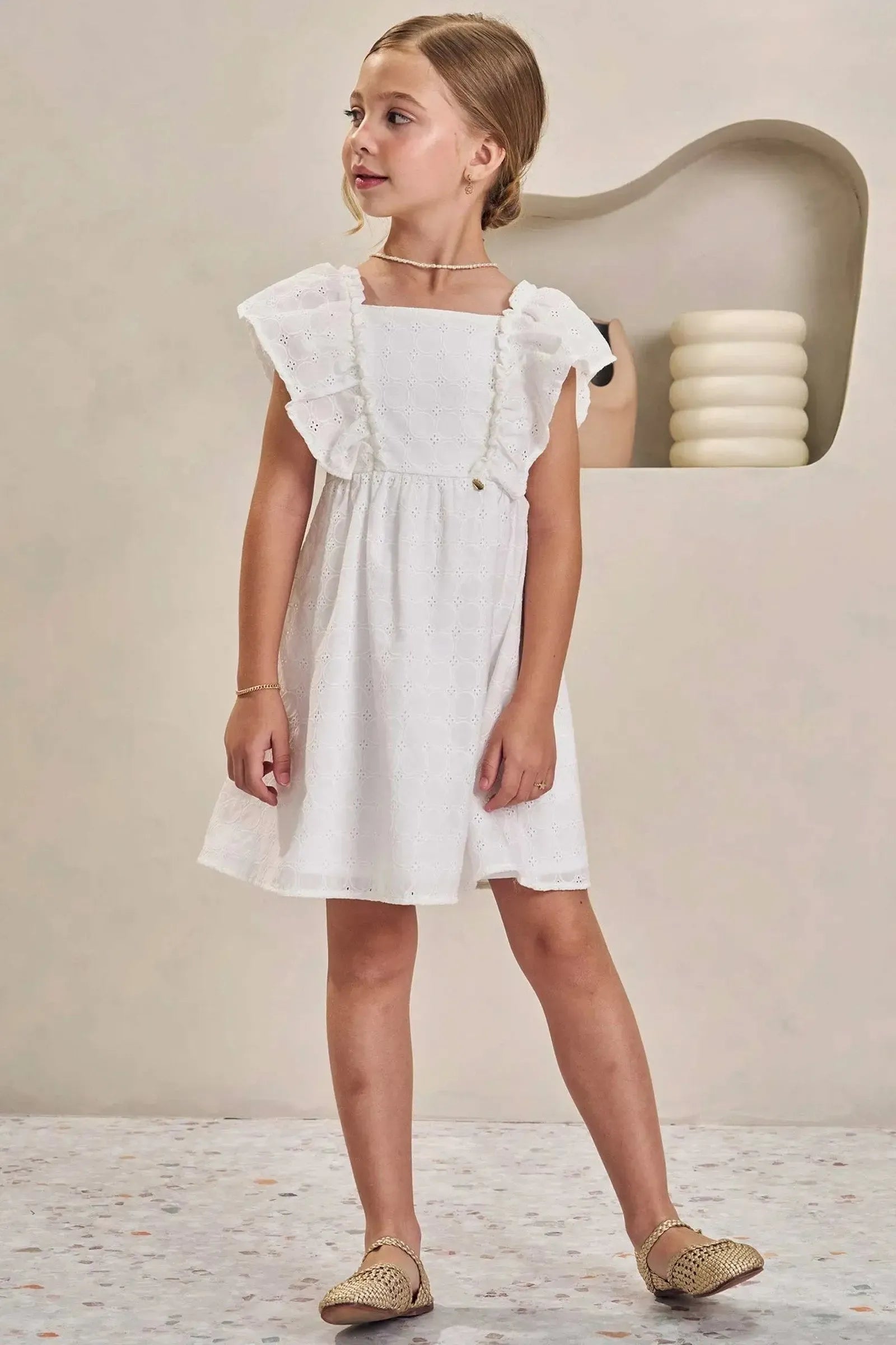 Vestido em Laise Algodão 83693 Infanti Infantil Menina