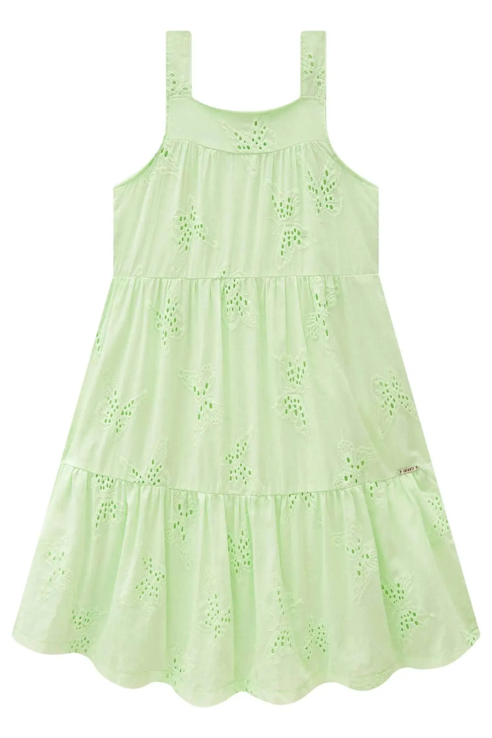 Vestido em Laise Borboleta 84586 Infanti Infantil Menina