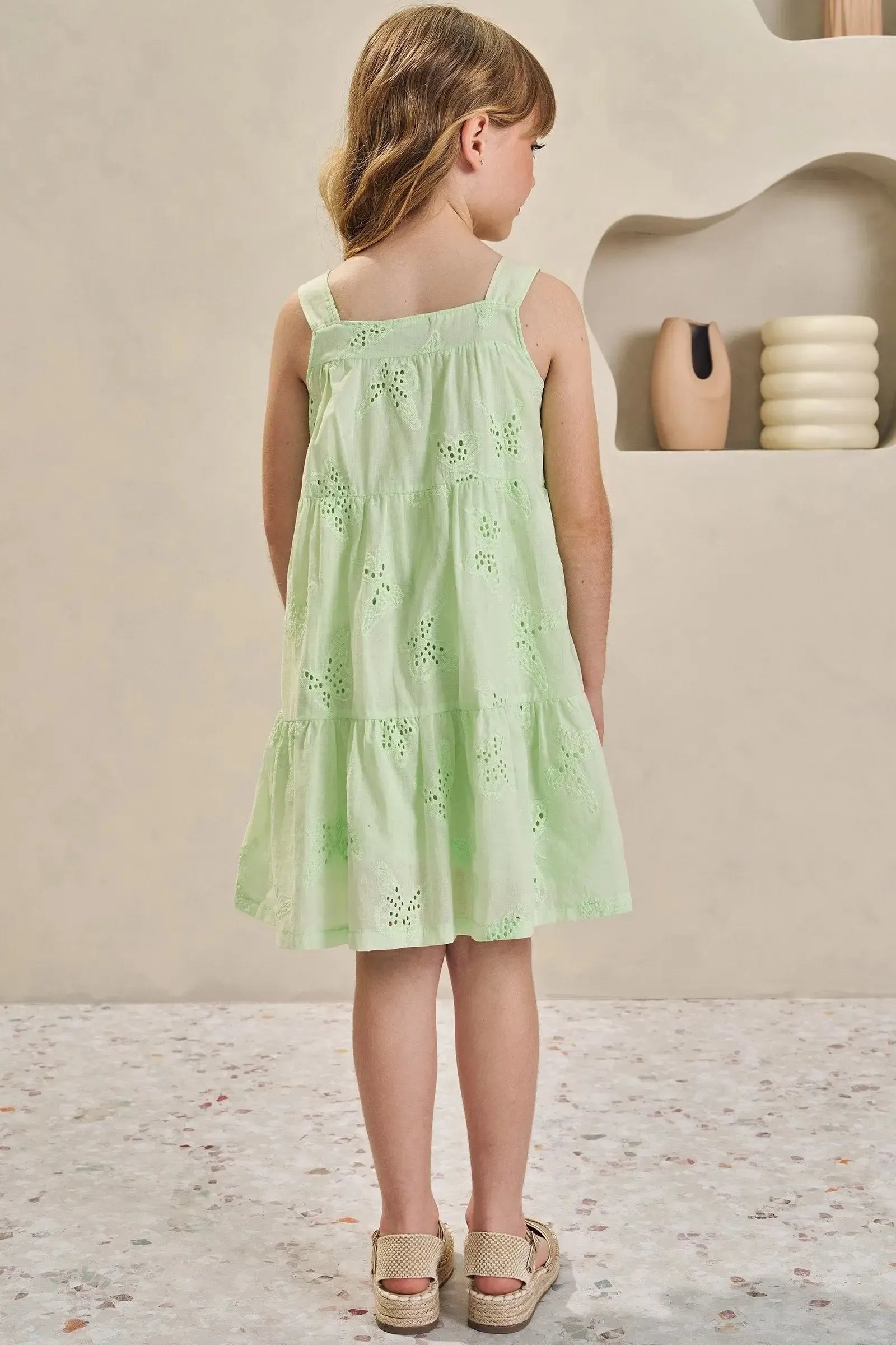 Vestido em Laise Borboleta 84586 Infanti Infantil Menina