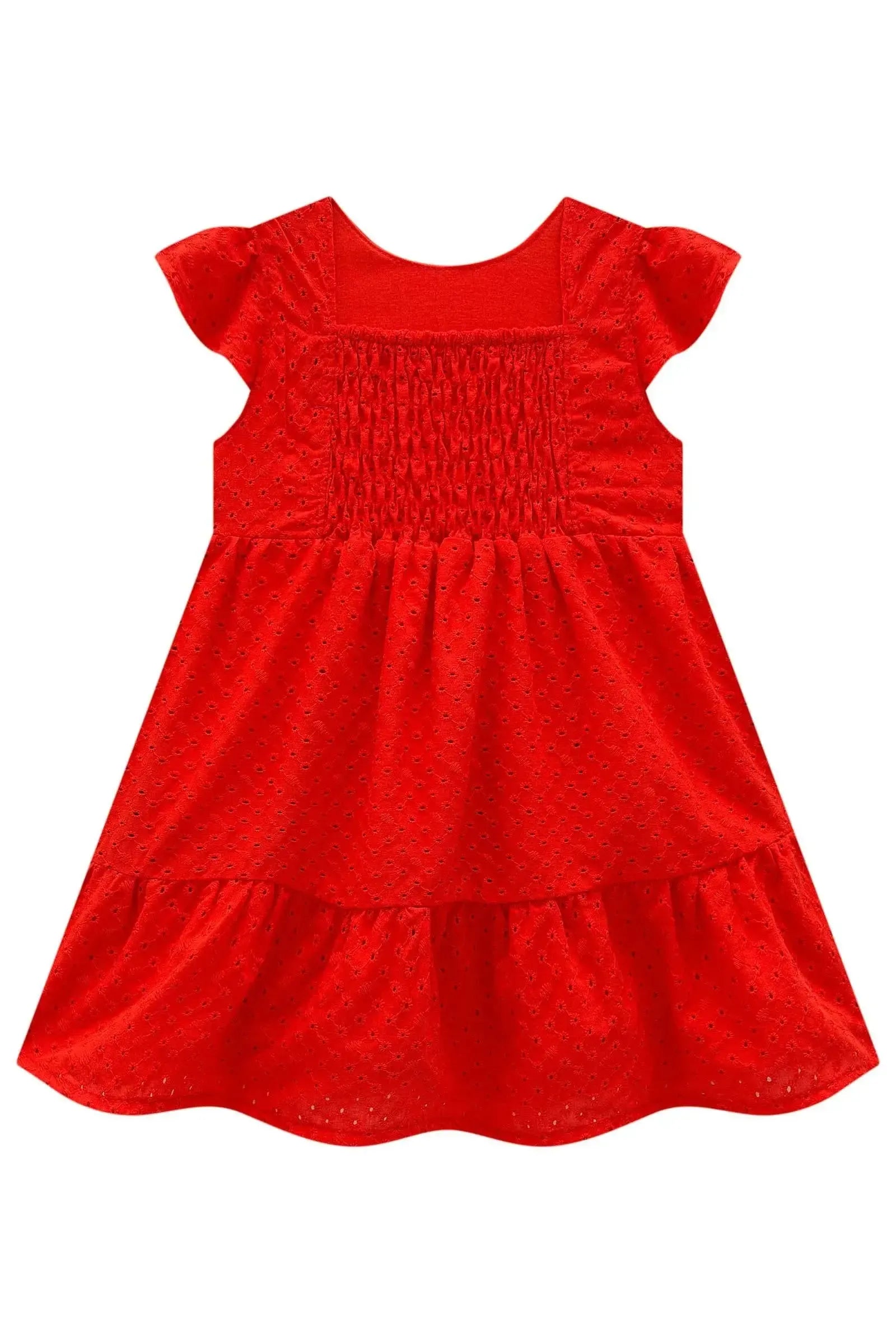 Vestido em Laise Bordada 98579 Infanti Bebê Menina