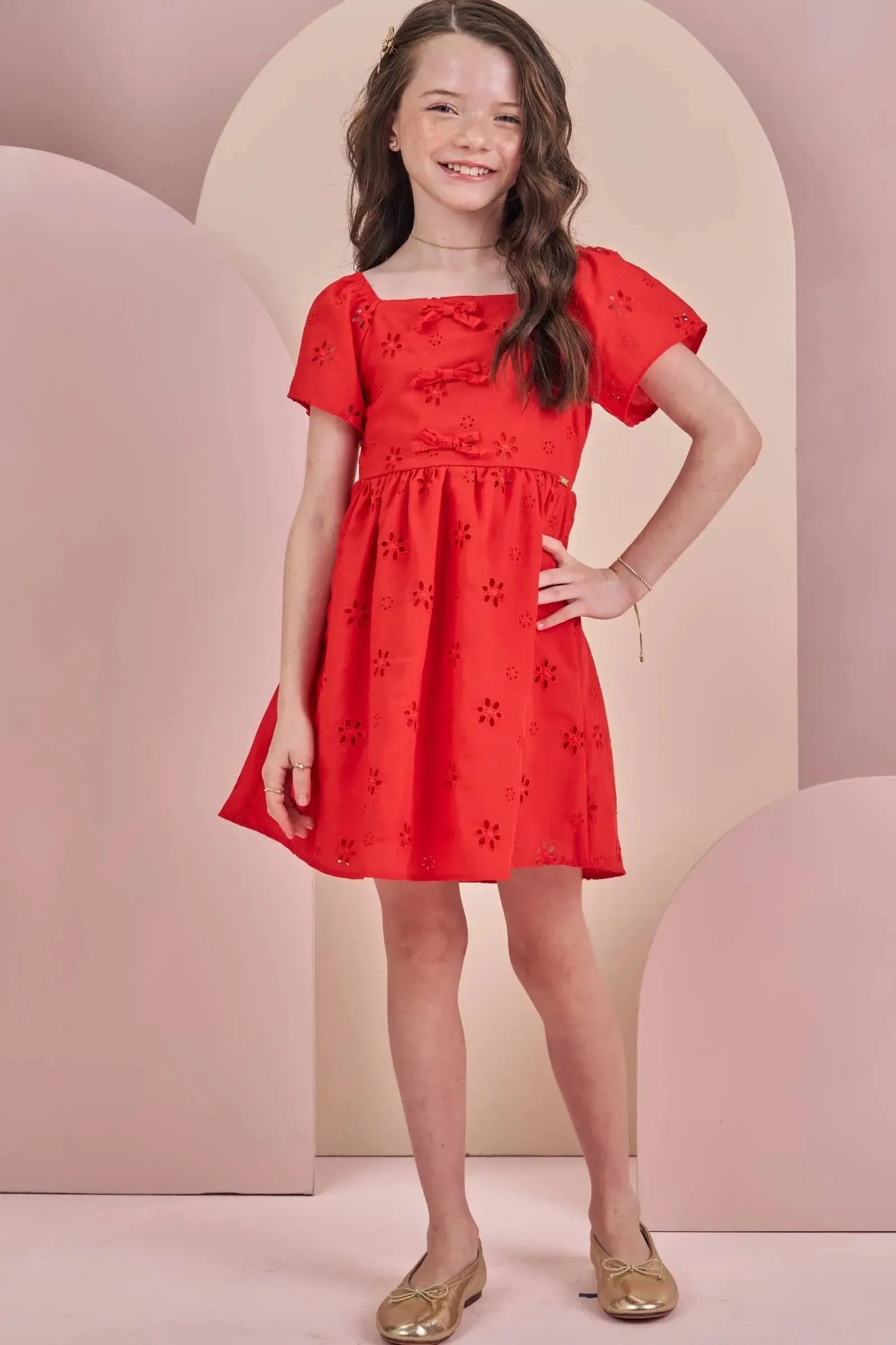 Vestido em Laise Sunny 87244 Infanti Infantil Menina