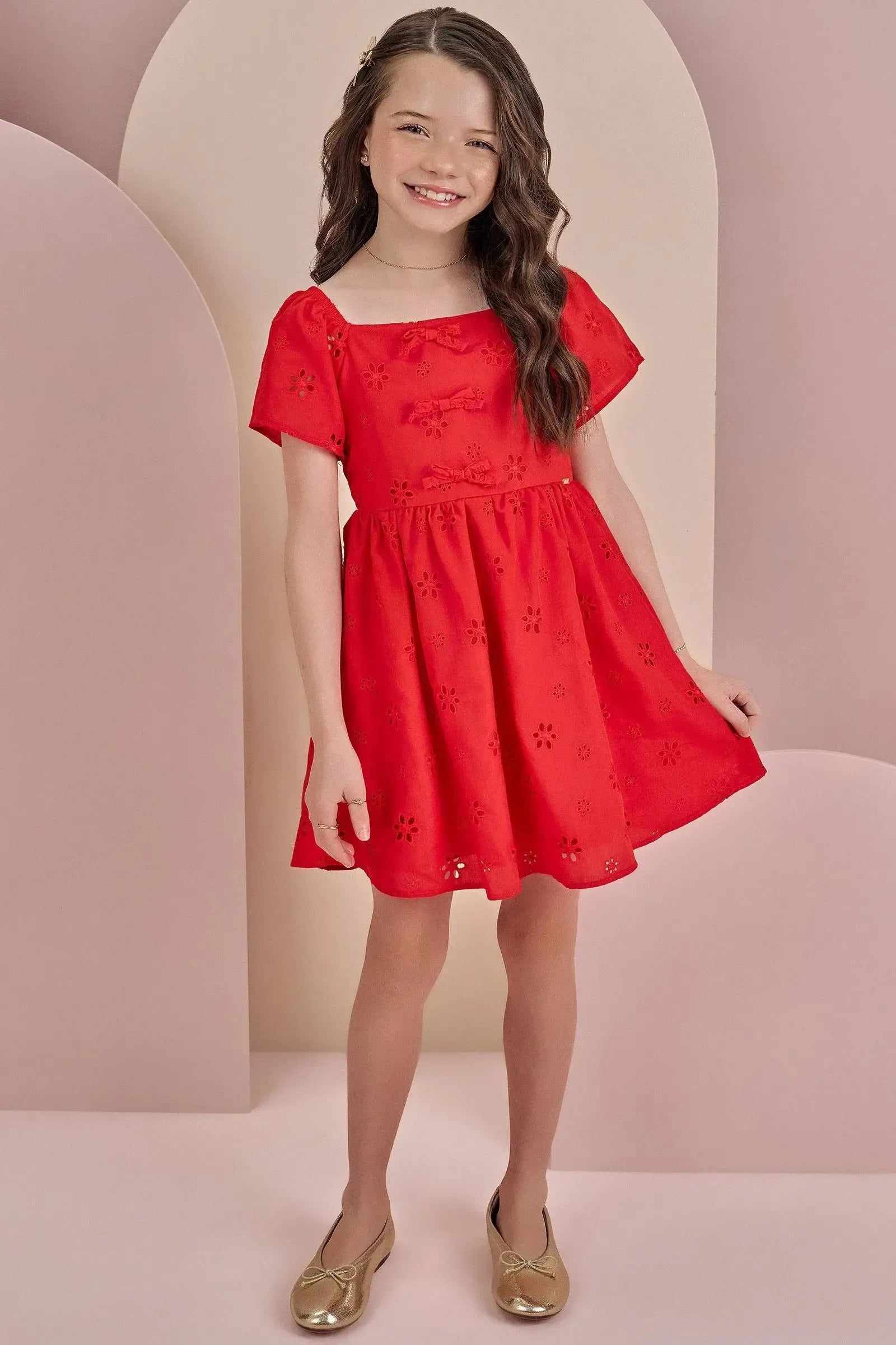 Vestido em Laise Sunny 87244 Infanti Infantil Menina