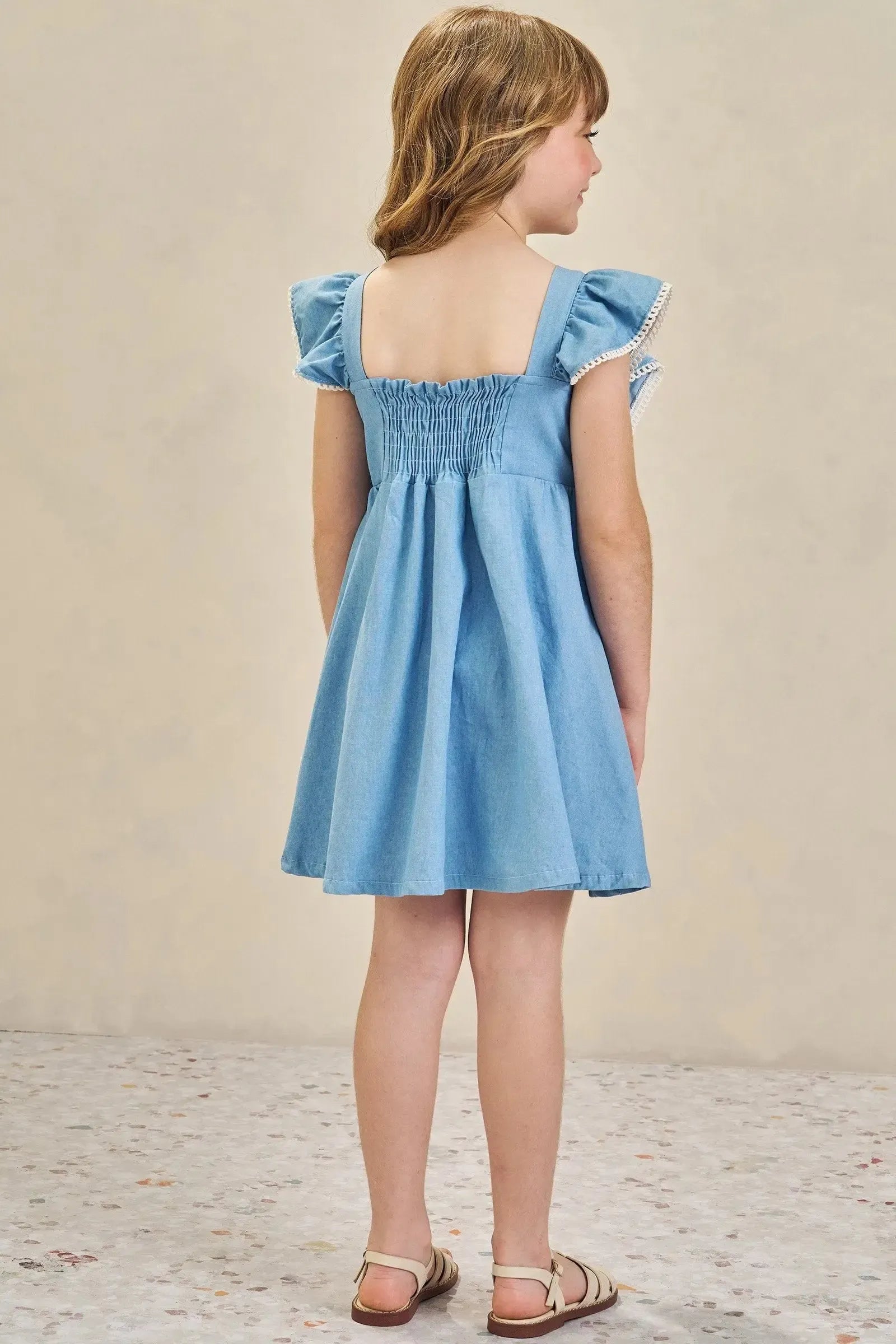 Vestido em Light Chambray 84616 Infanti Infantil Menina