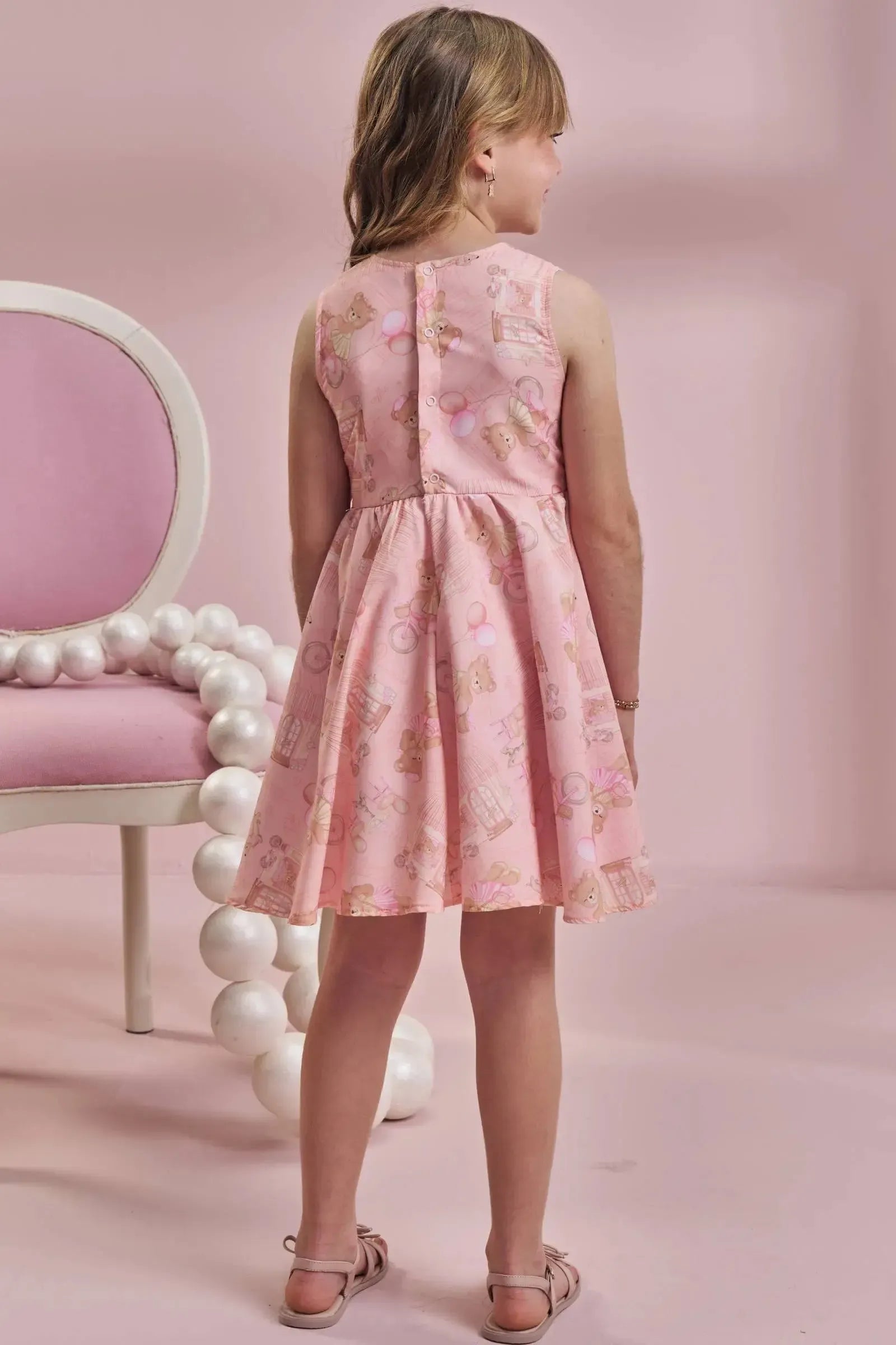 Vestido em Light Peach 96552 Kukiê Infantil Menina