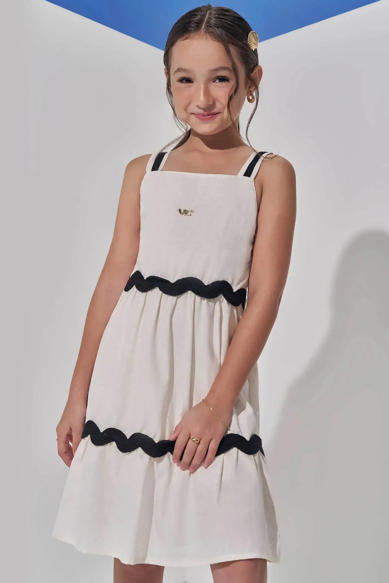 Vestido em Linho 98890 Vic Teen Menina