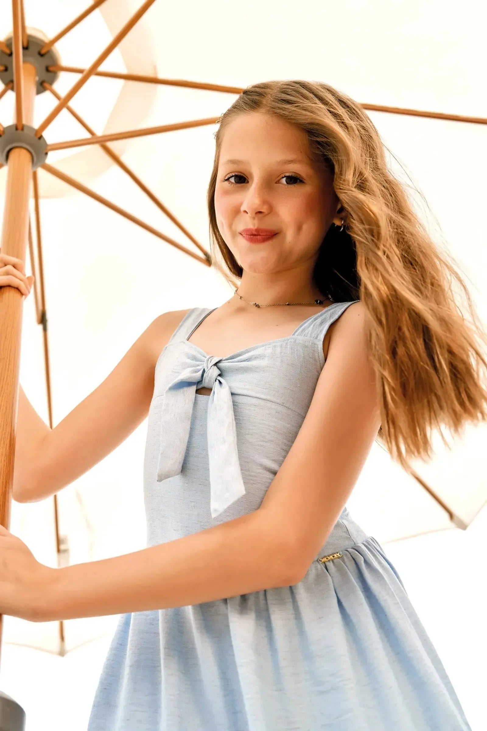 Vestido em Linho Capri 94415 Vic&Vicky Teen Menina