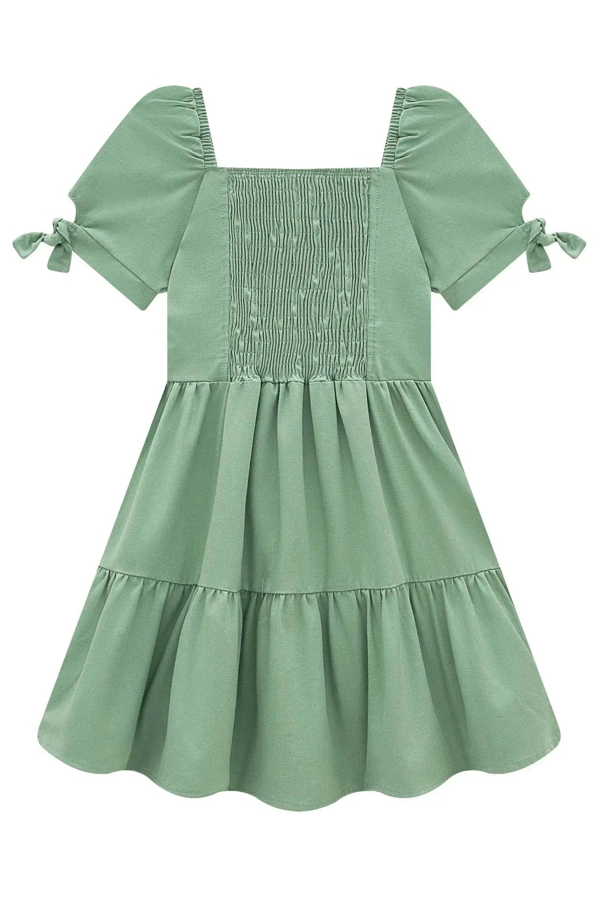 Vestido em Linho com Elastano 98888 Vic Teen Menina