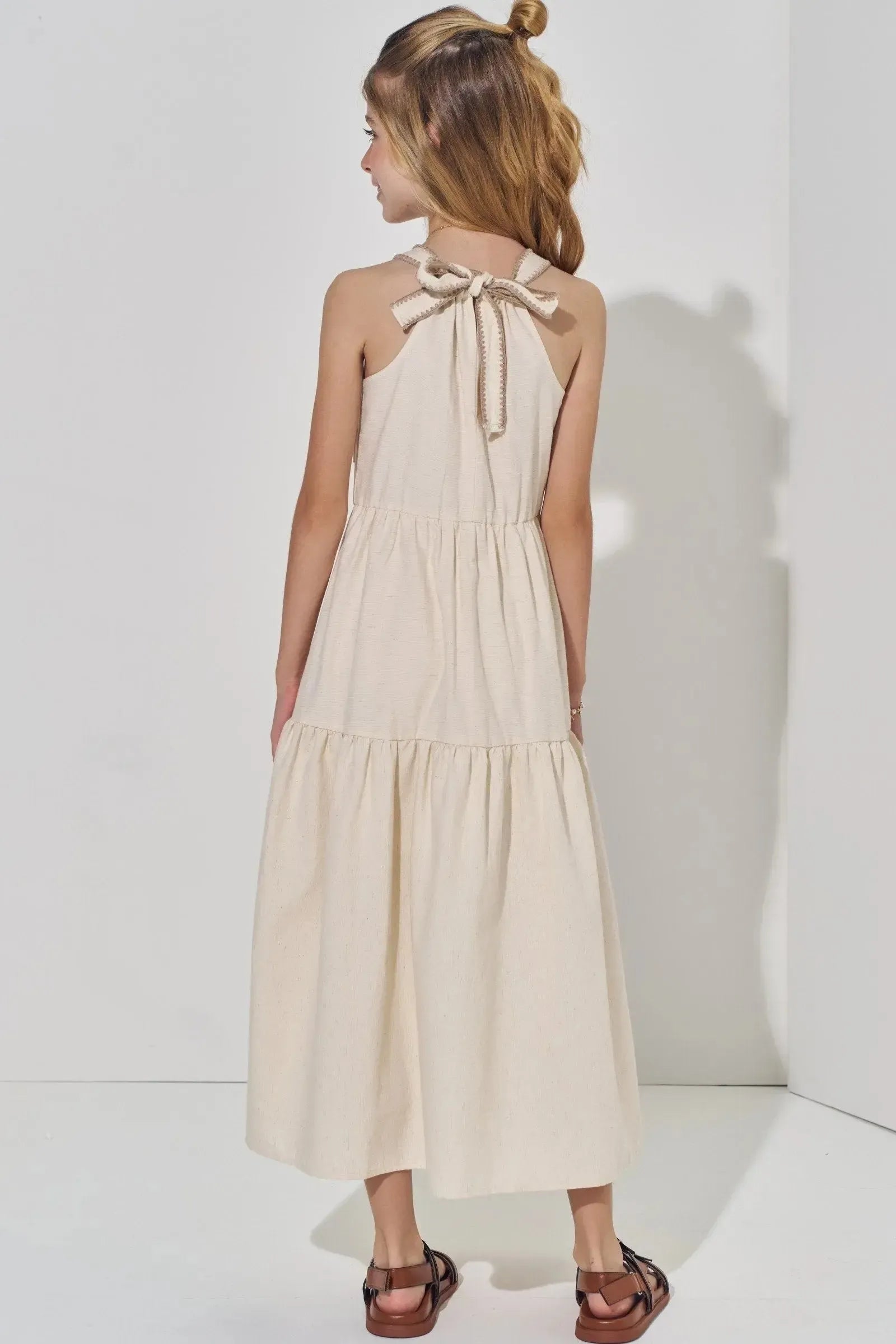 Vestido em Linho com Elastano 98896 Vic Teen Menina