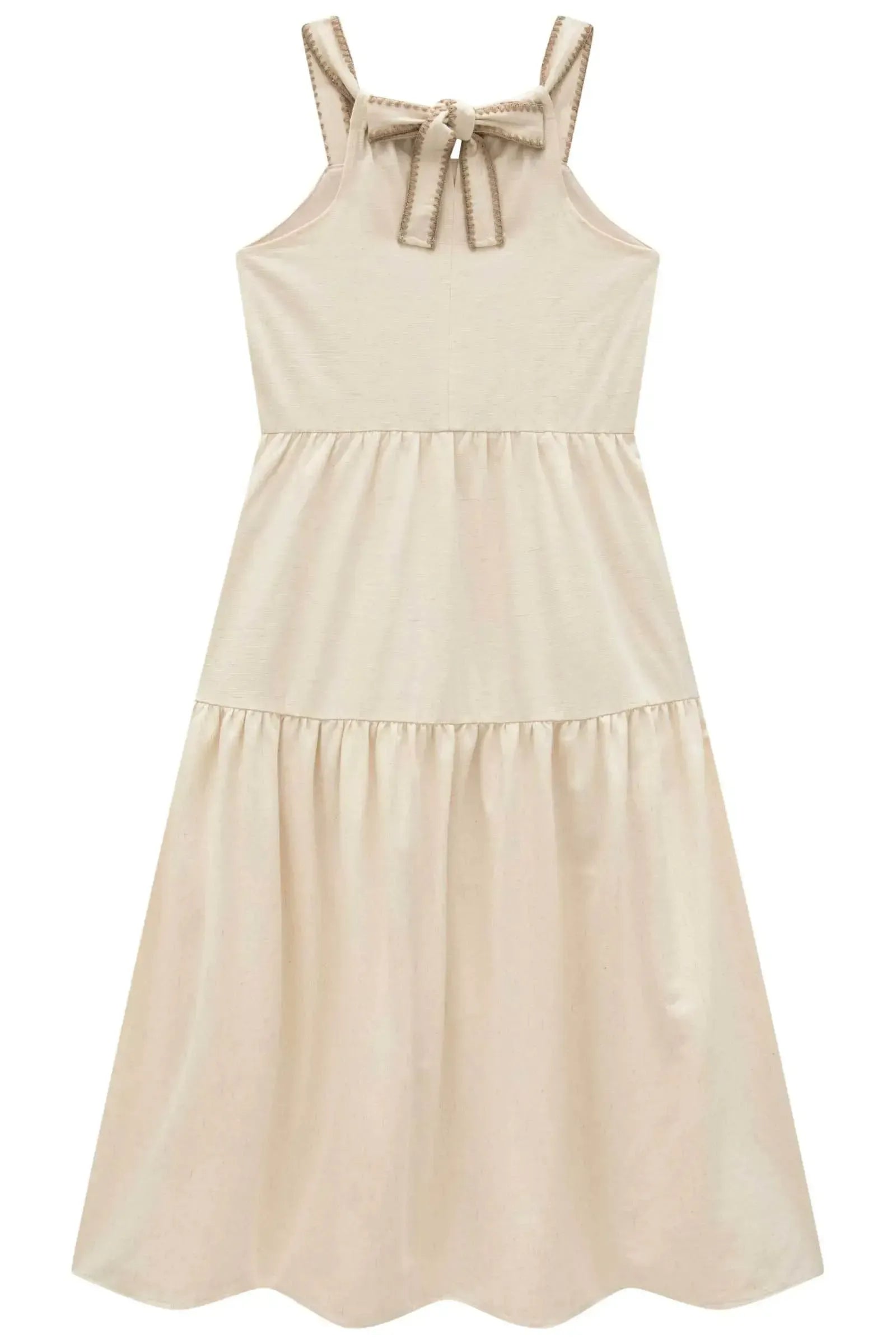 Vestido em Linho com Elastano 98896 Vic Teen Menina