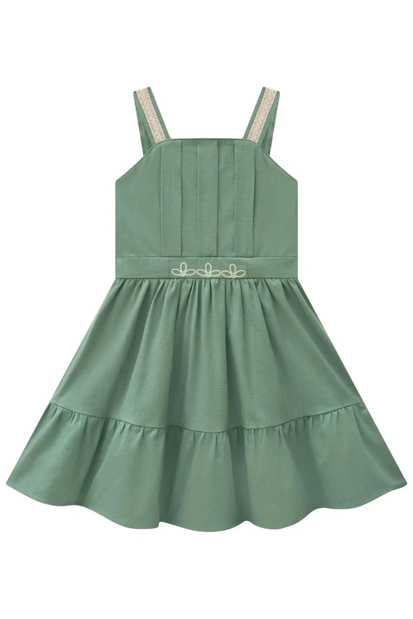 Vestido em Linho com Elastano 88113 Infanti Infantil Menina
