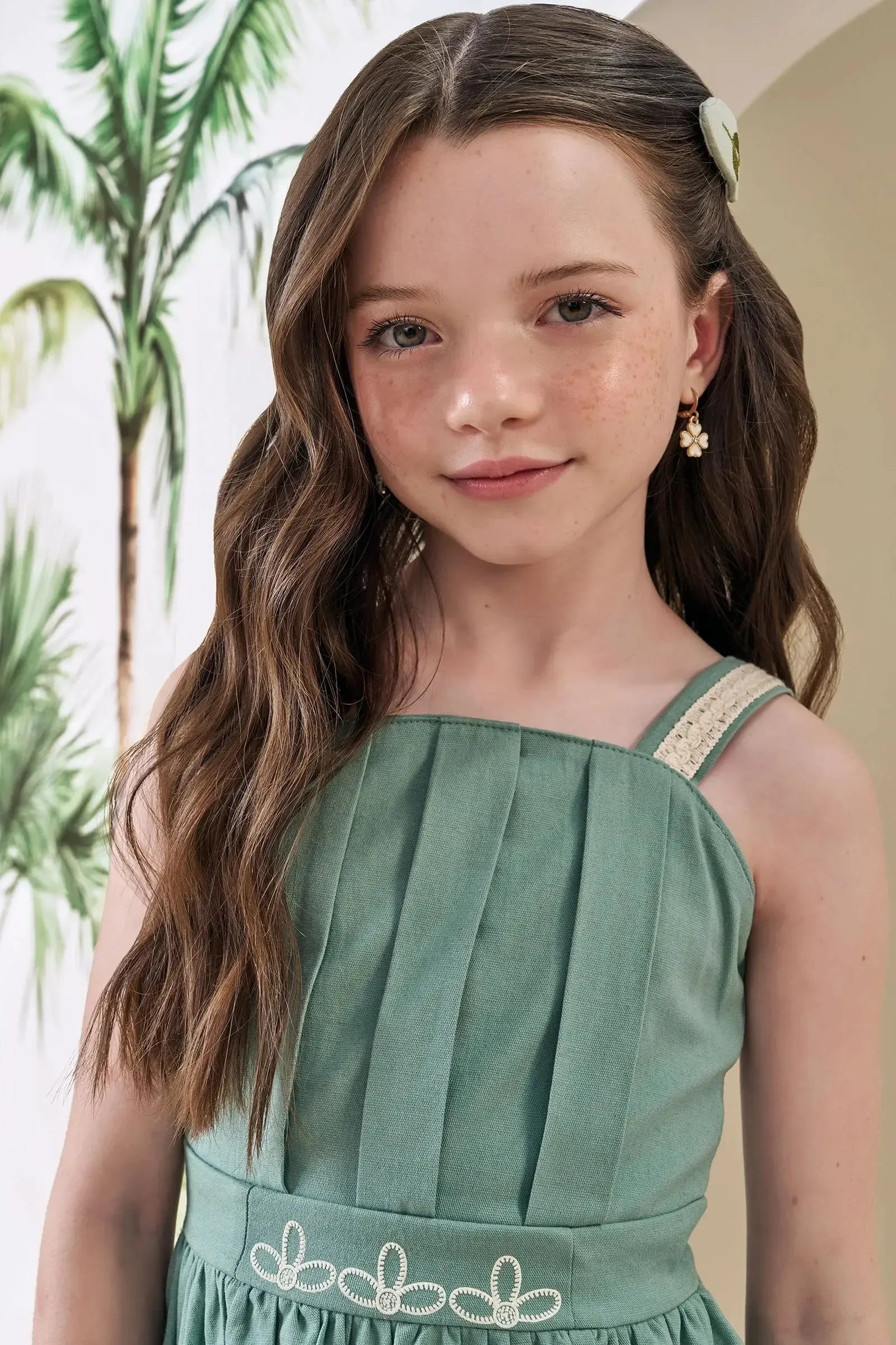 Vestido em Linho com Elastano 88113 Infanti Infantil Menina