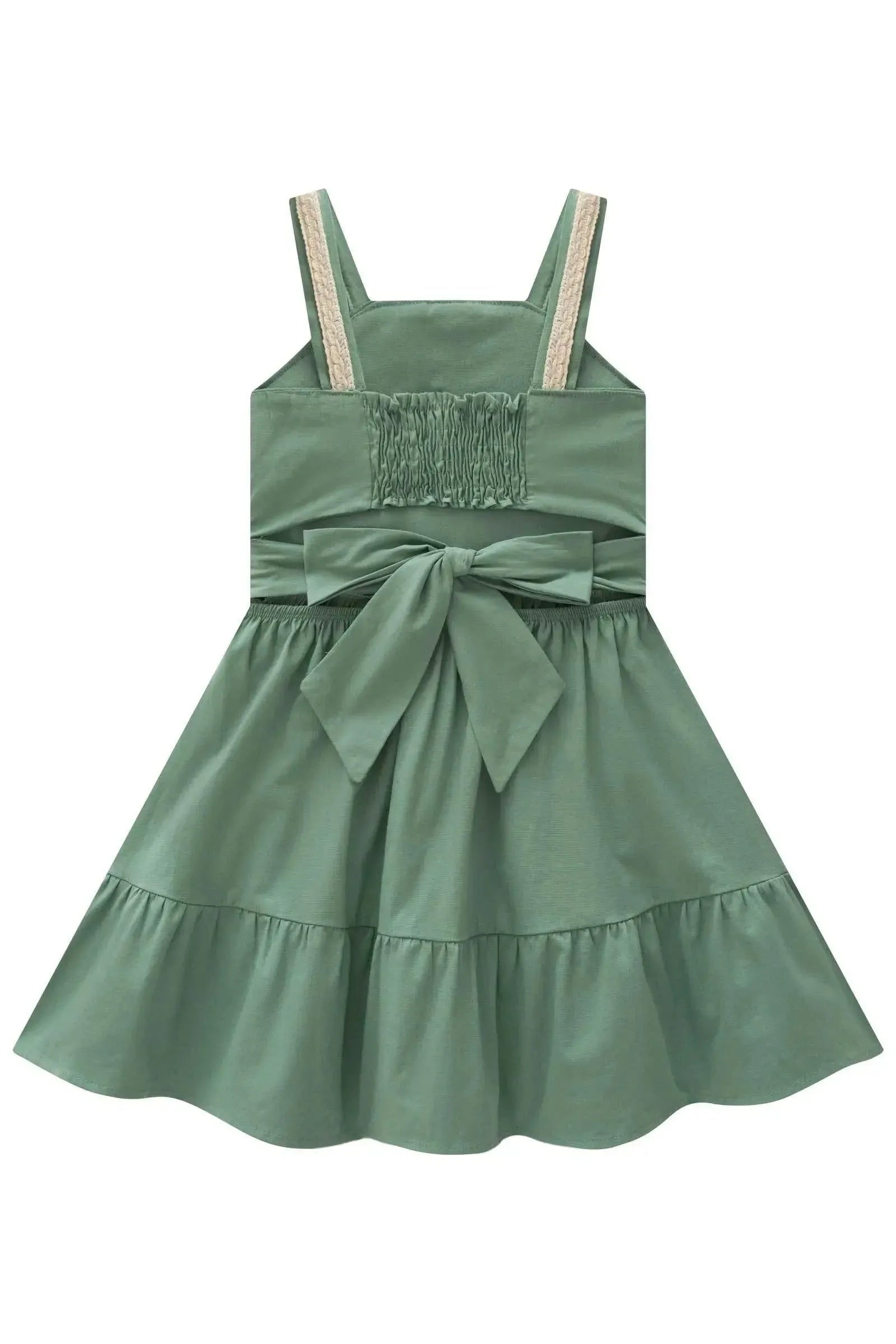 Vestido em Linho com Elastano 88113 Infanti Infantil Menina