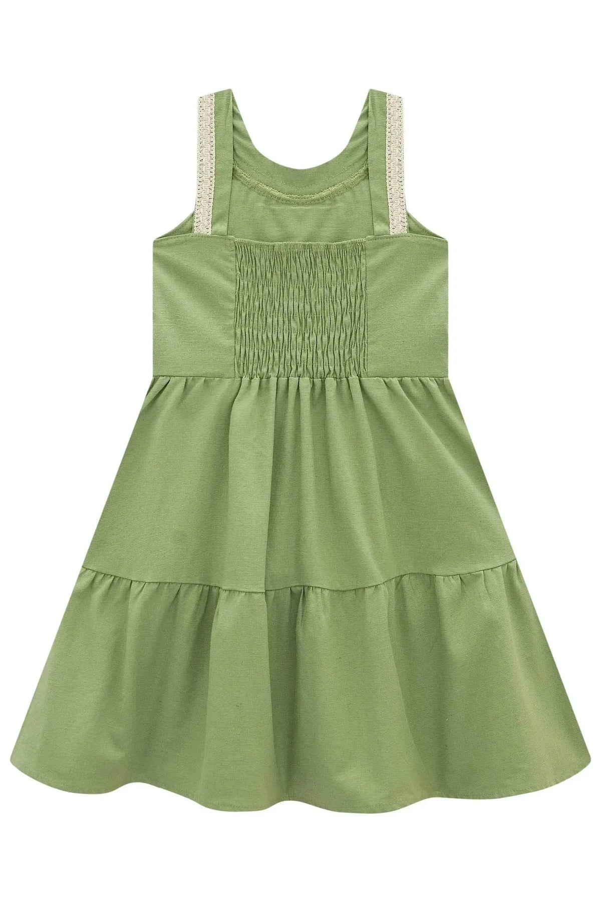 Vestido em Linho com Elastano 99040 Infanti Infantil Menina