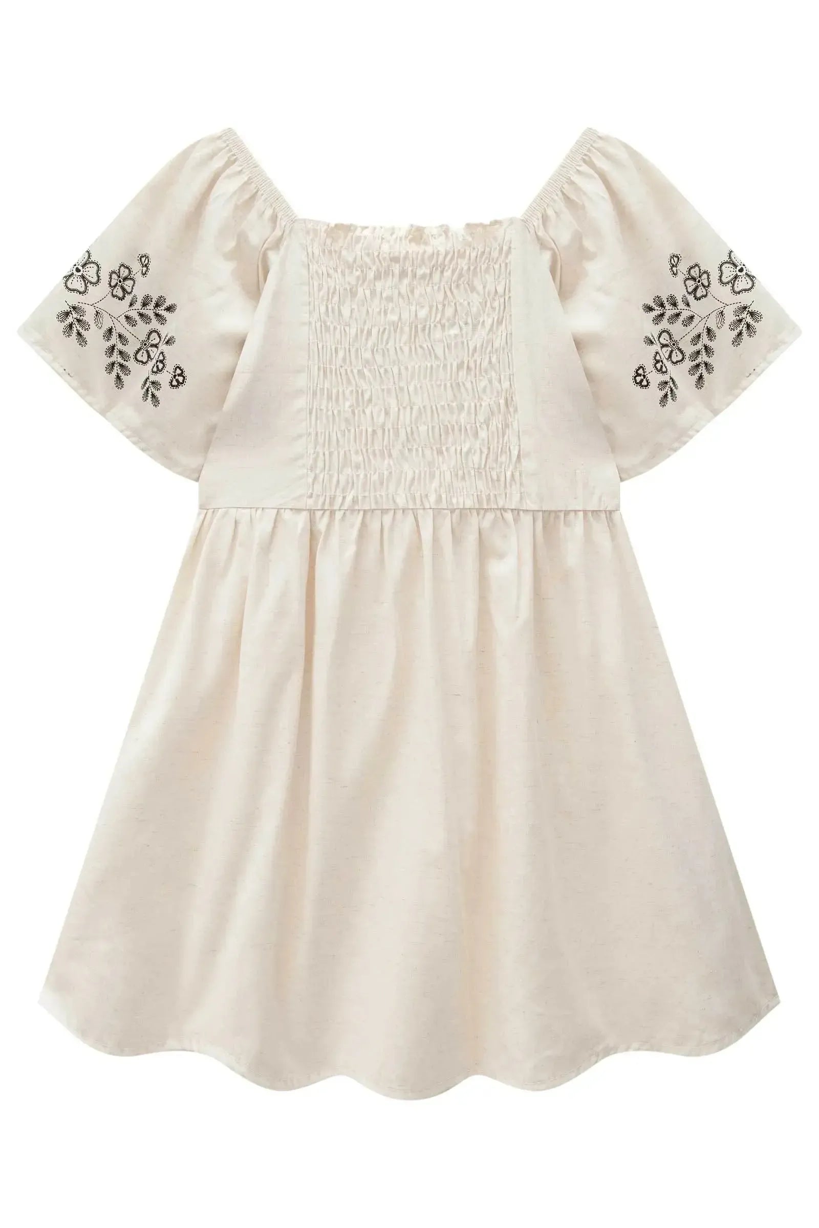 Vestido em Linho Deluxe 82983 Infanti Infantil Menina