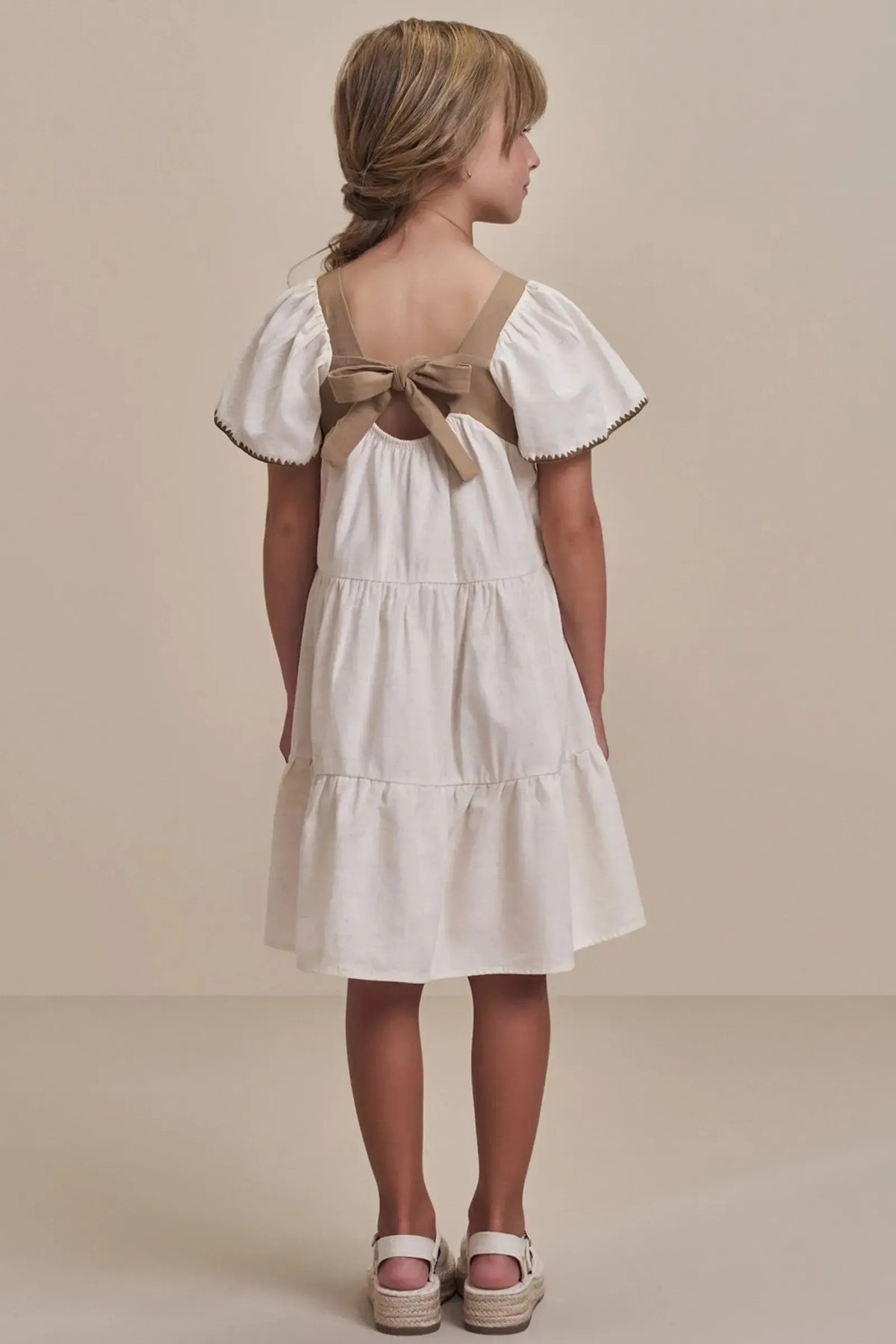 Vestido em Linho Deluxe 98882 Infanti Infantil Menina