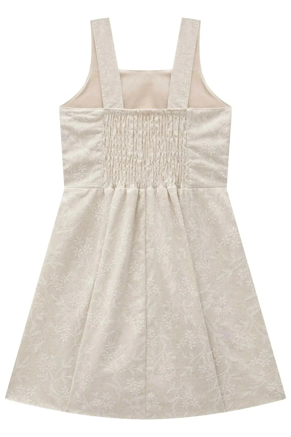 Vestido em Linho Estampado 98265 Vic Teen Menina