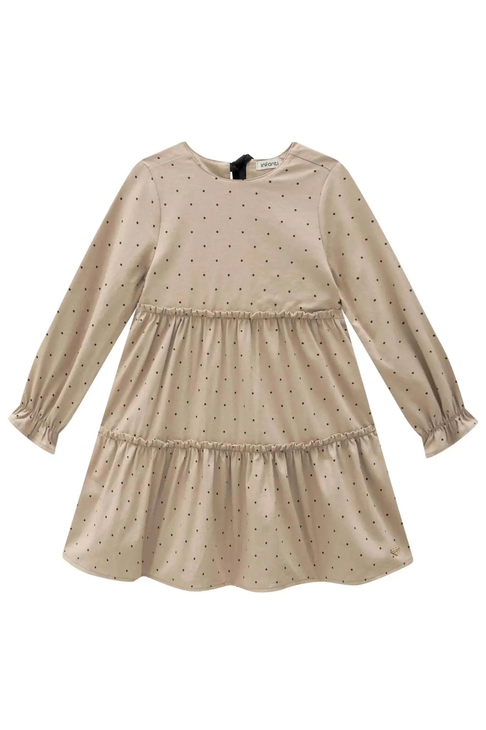 Vestido em Linho Santorine com Elastano 90336 Infanti Infantil Menina