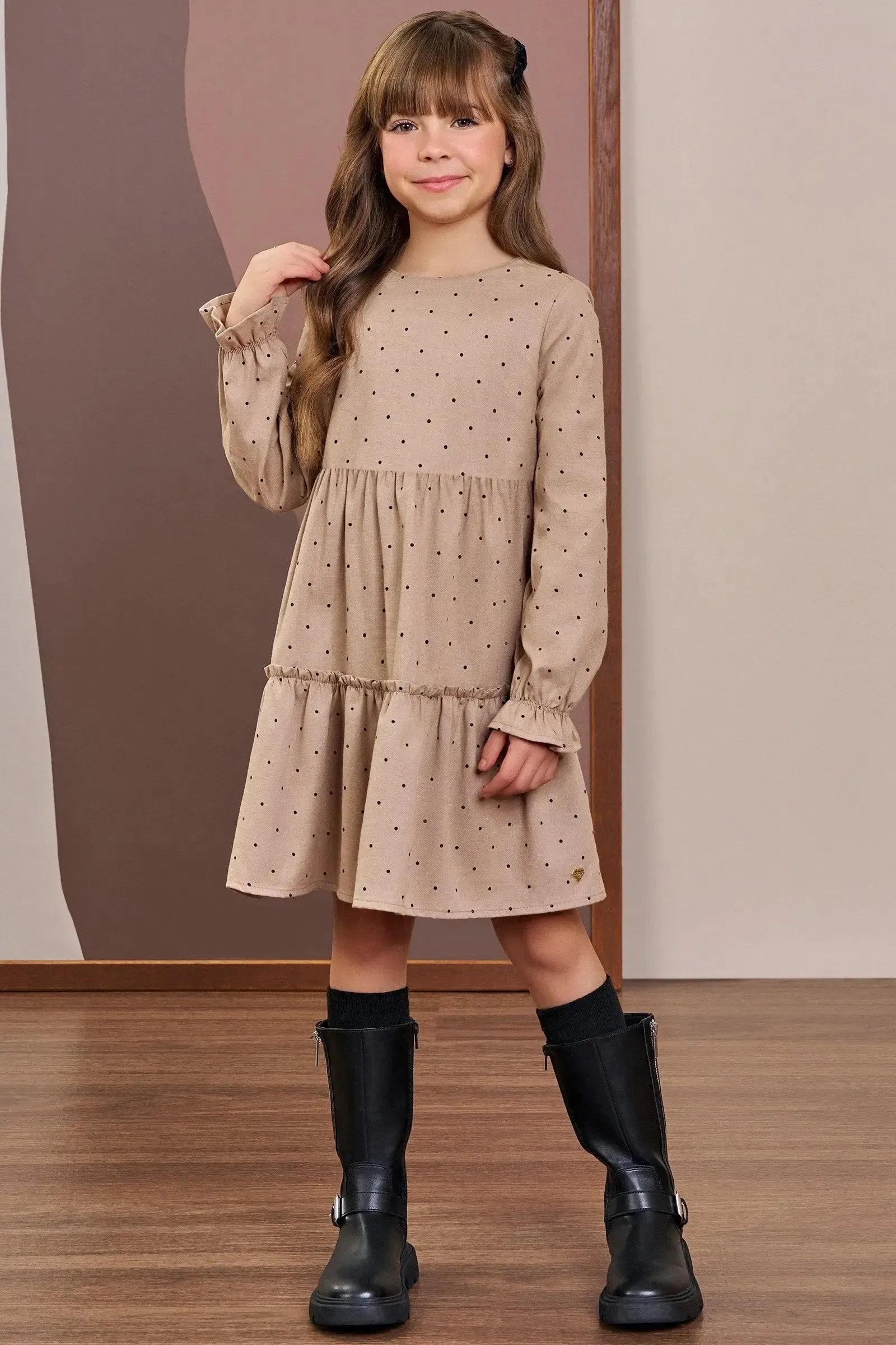 Vestido em Linho Santorine com Elastano 90336 Infanti Infantil Menina