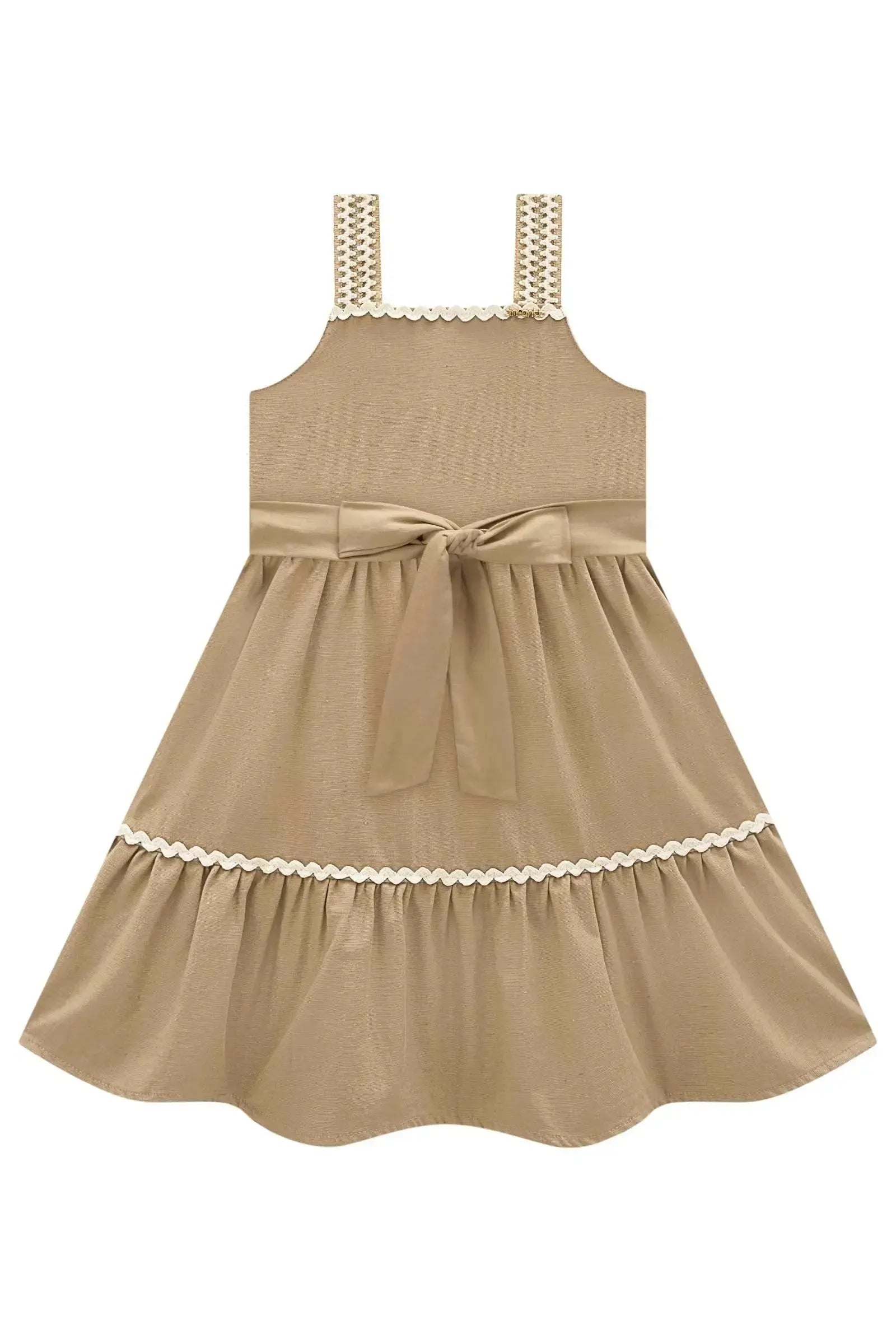 Vestido em Linho Santorine com Elastano 98360 Infanti Infantil Menina