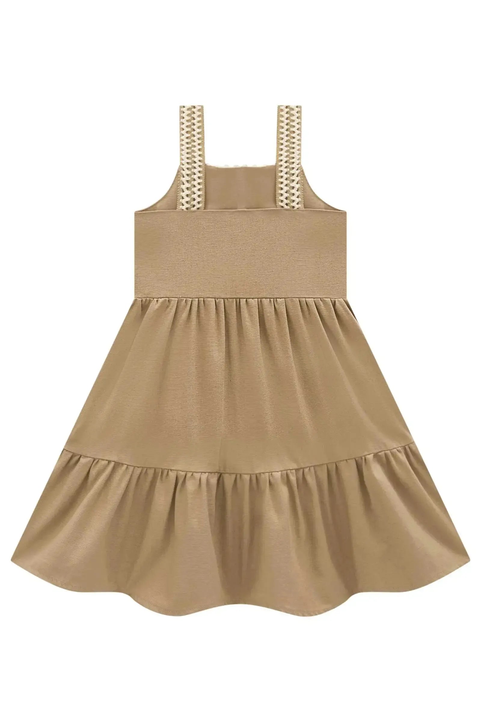 Vestido em Linho Santorine com Elastano 98360 Infanti Infantil Menina