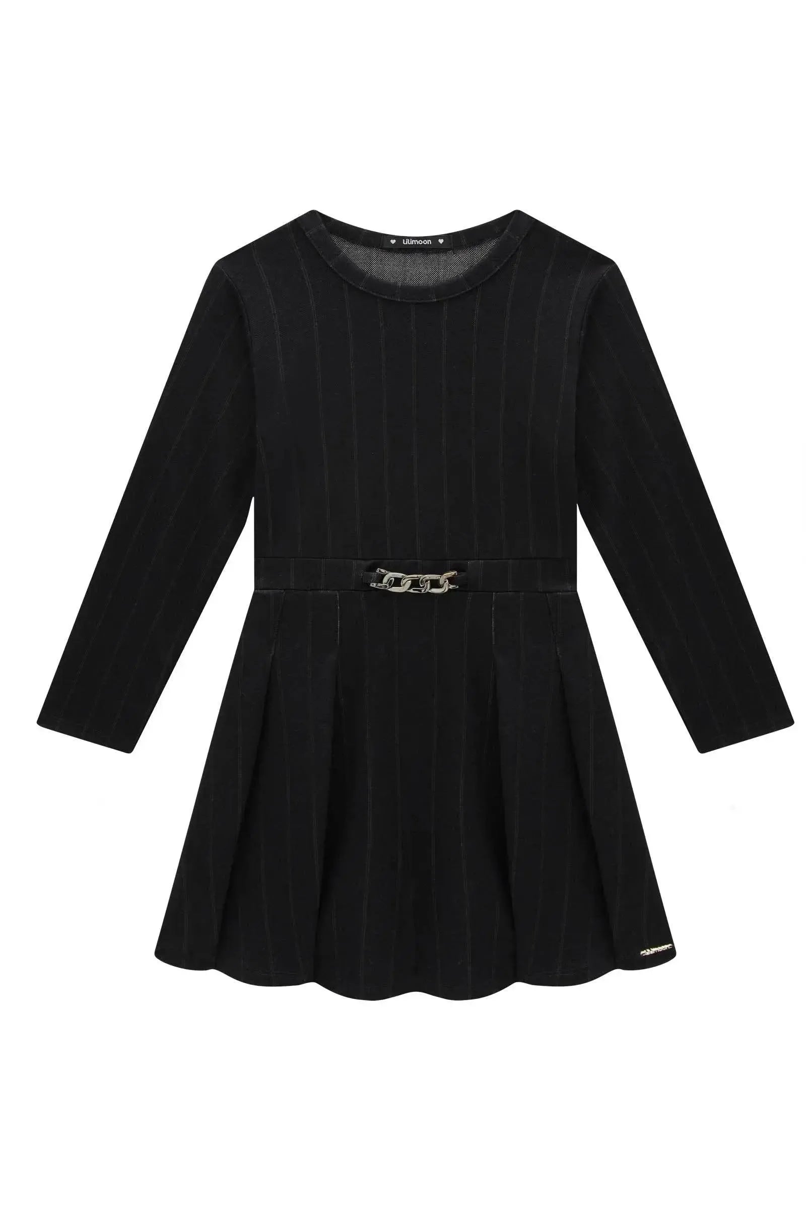 Vestido em Malha Able Black 89536 Lilimoon Teen Menina