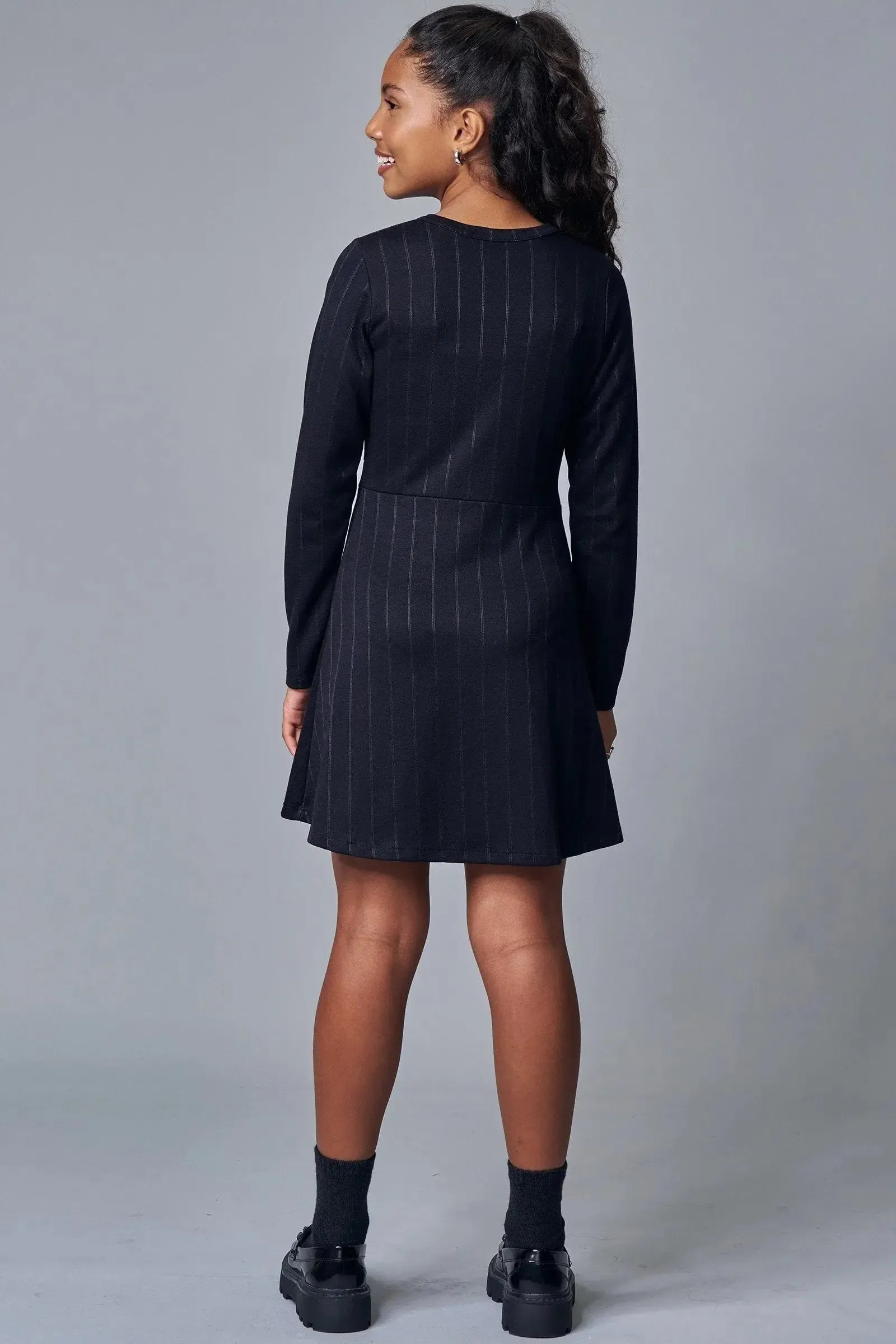 Vestido em Malha Able Black 89536 Lilimoon Teen Menina