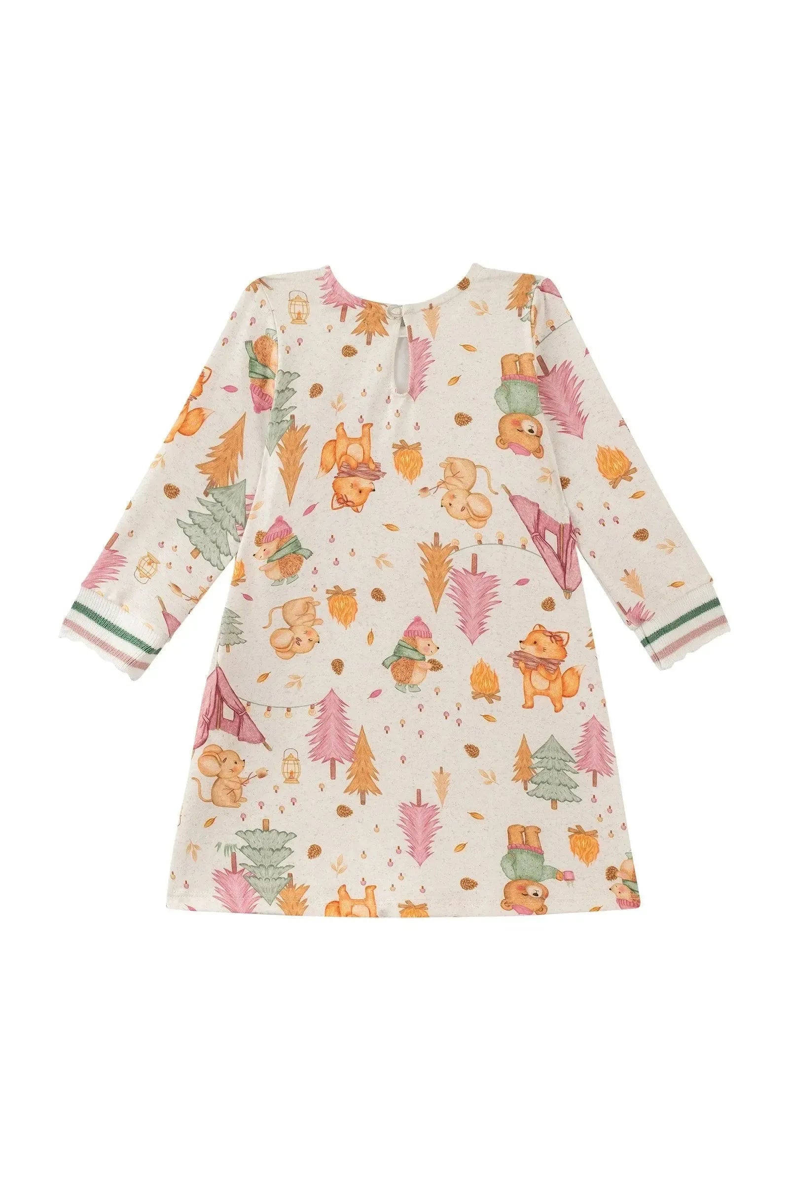 Vestido em Malha Comfy 90316 Kukiê Bebê Menina