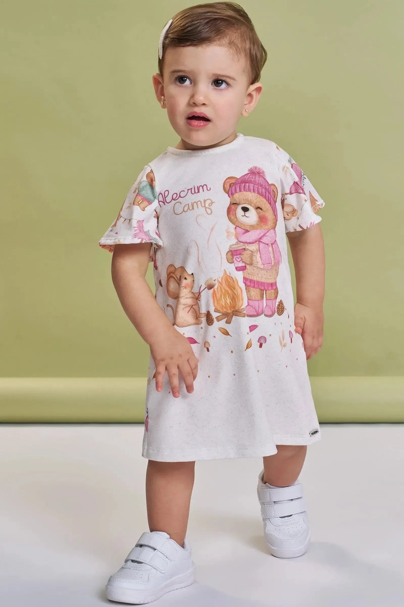 Vestido em Malha Comfy 93769 Kukiê Infantil Menina