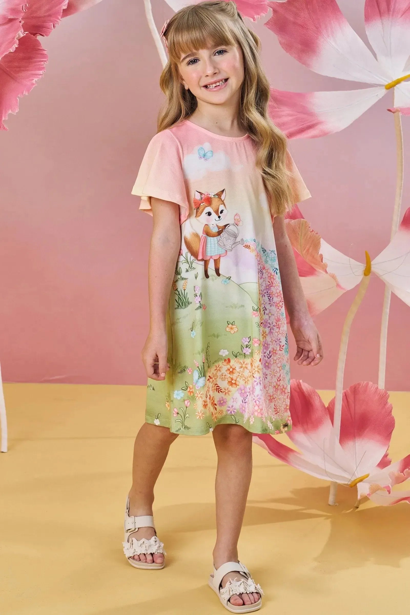 Vestido em Malha Fresh 82920 Infanti Infantil Menina