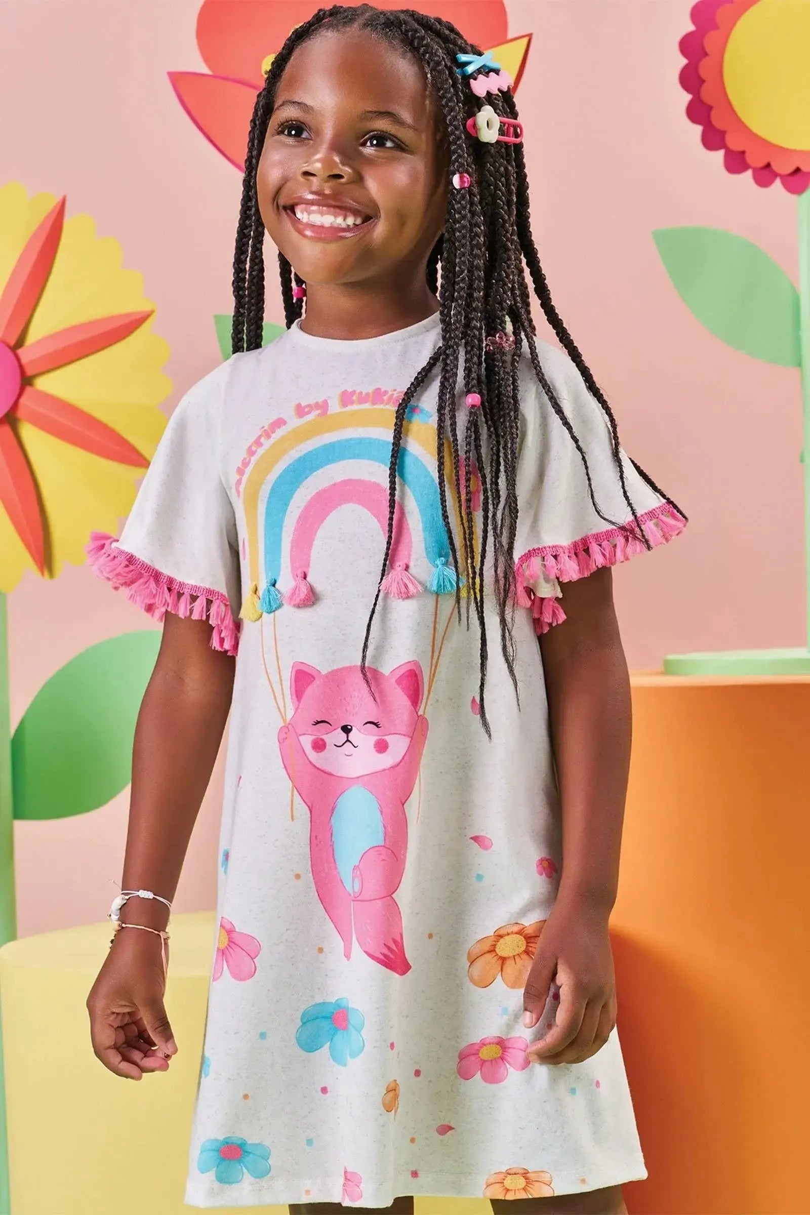 Vestido em Malha Fresh 84023 Kukiê Infantil Menina