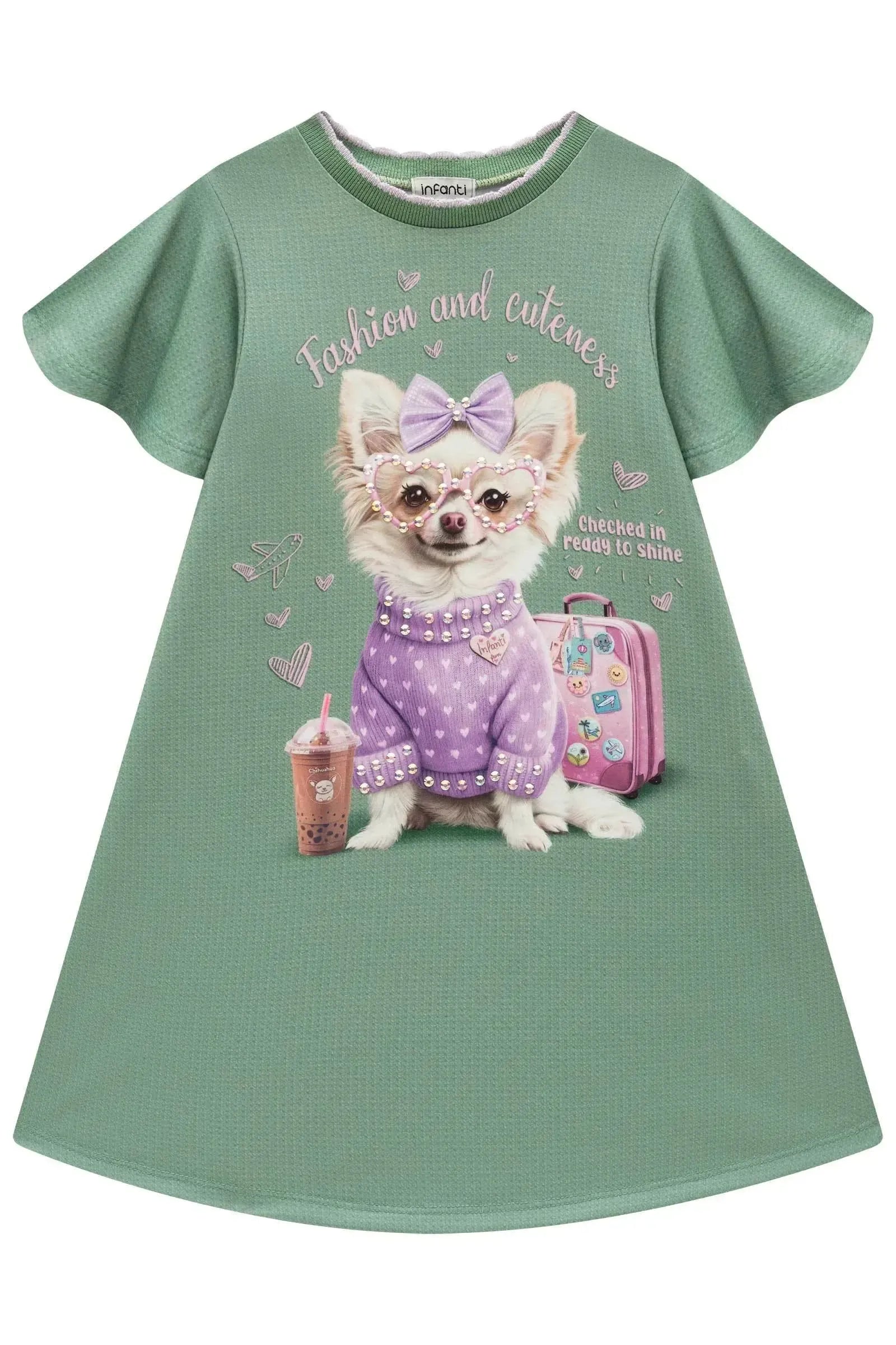 Vestido em Malha Fresh 93437 Infanti Infantil Menina