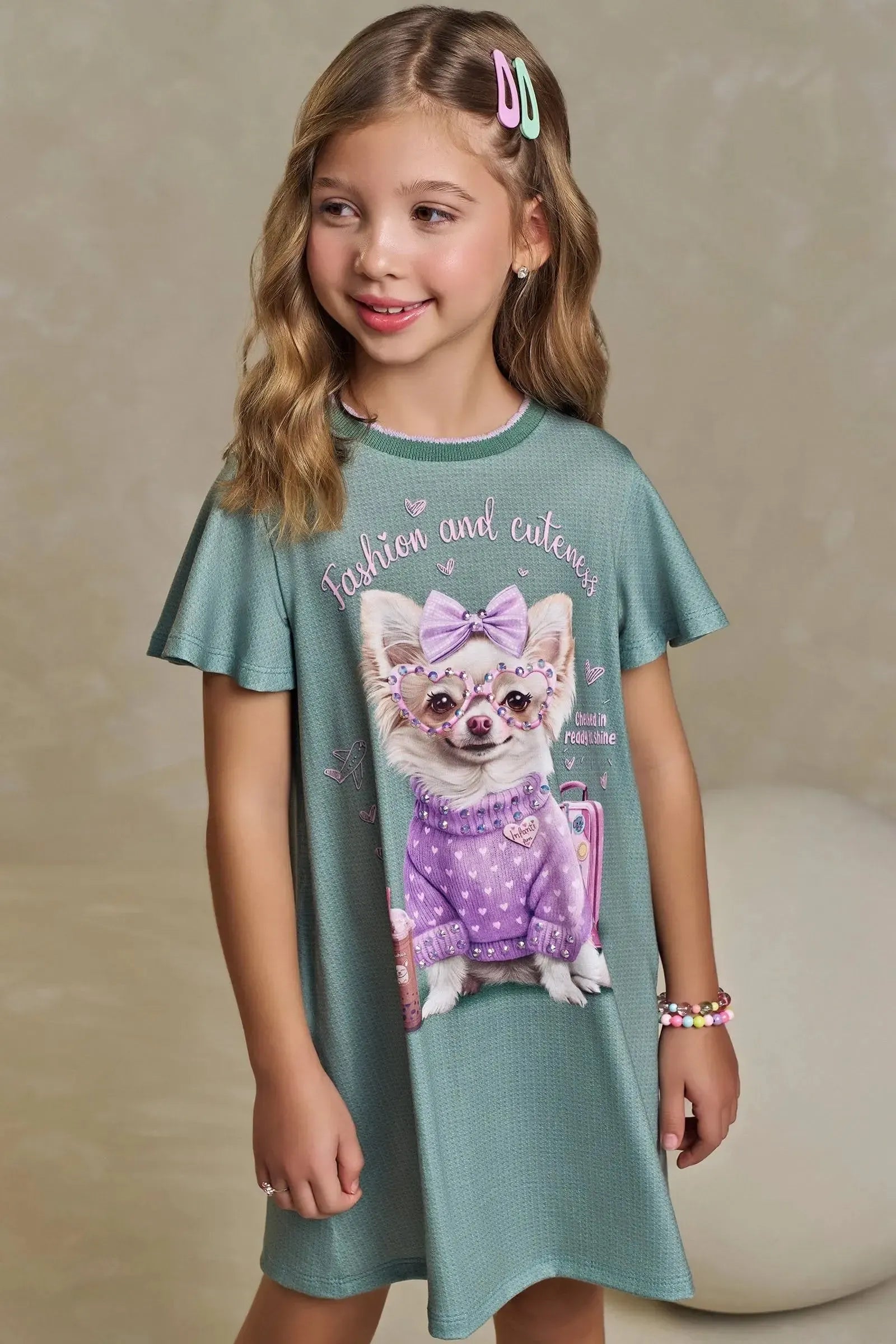 Vestido em Malha Fresh 93437 Infanti Infantil Menina