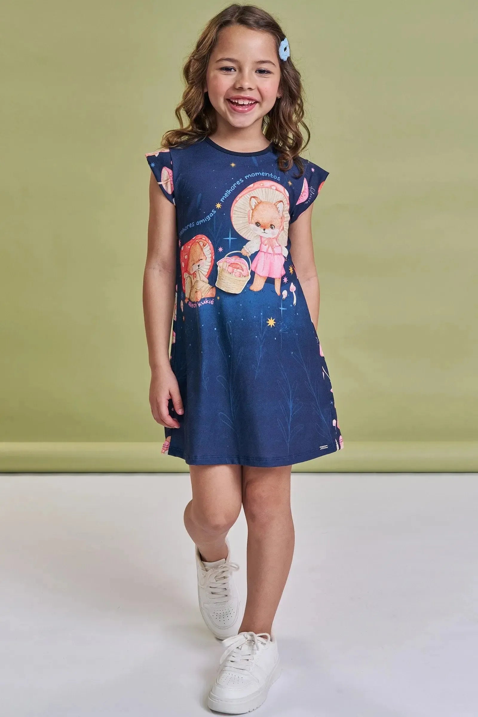 Vestido em Malha Fresh 93752 Kukiê Infantil Menina