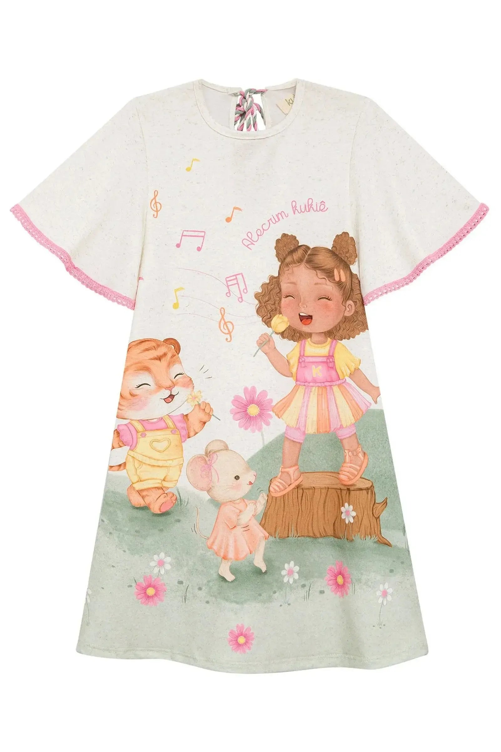 Vestido em Malha Fresh 94258 Kukiê Infantil Menina
