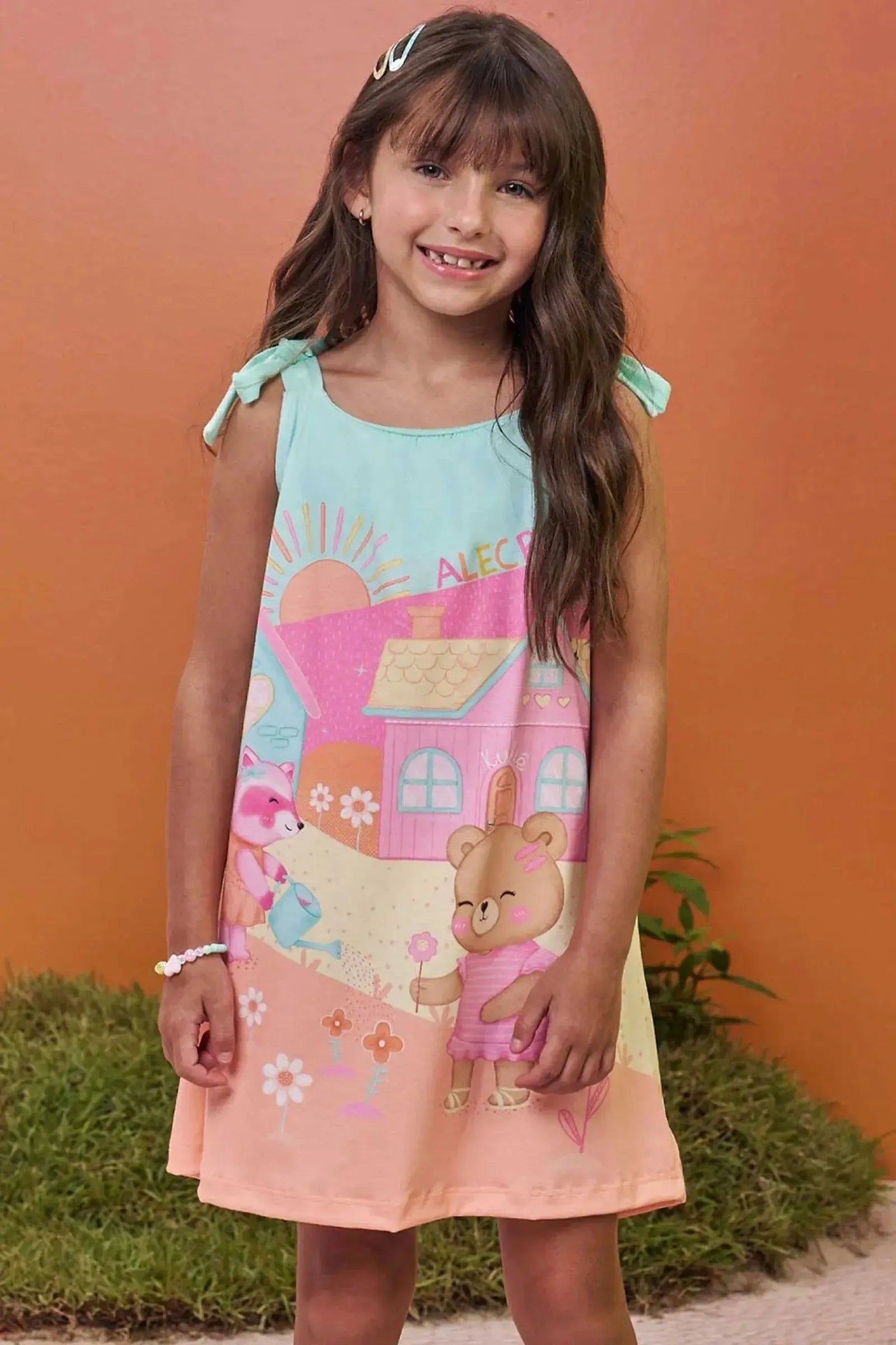 Vestido em Malha Fresh 98540 Kukiê Infantil Menina