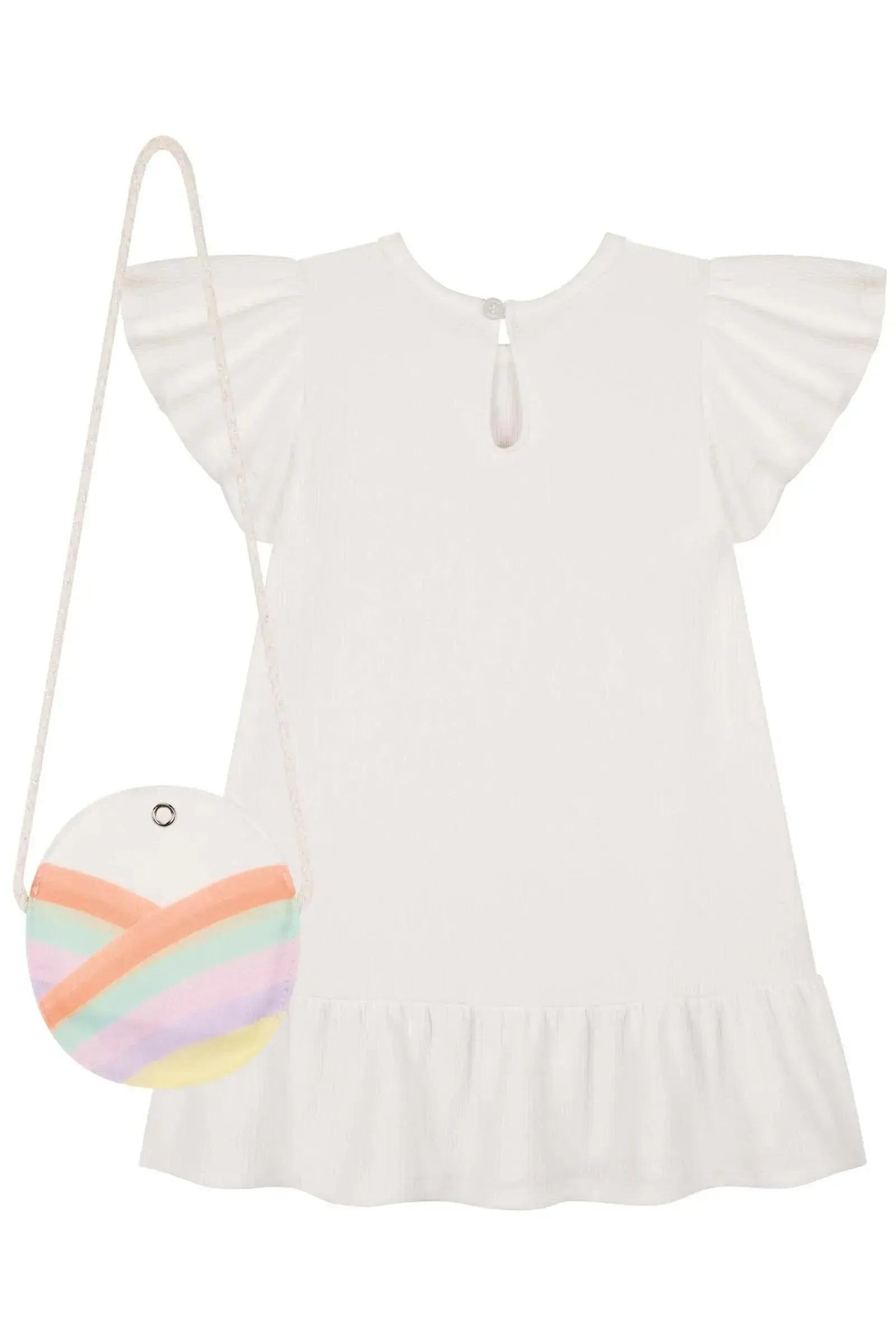 Vestido em Malha Jacquard 85116 Kukiê Bebê Menina