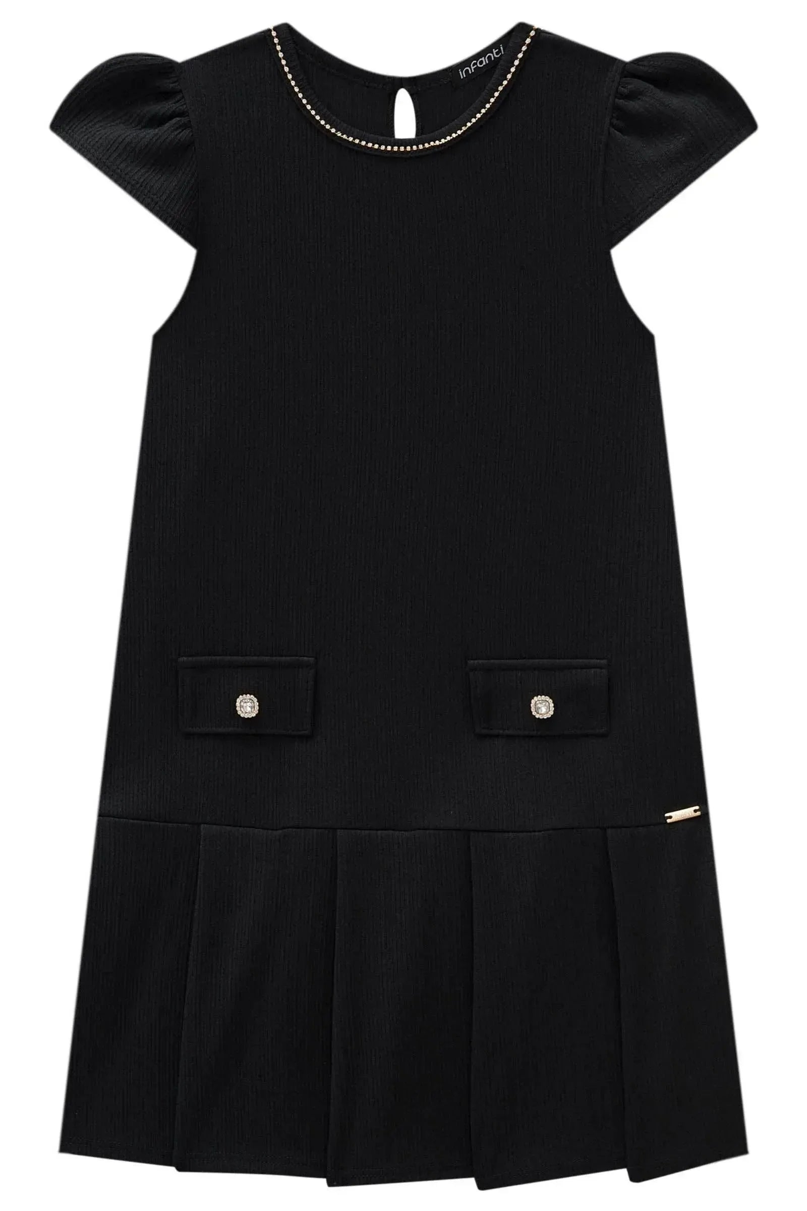 Vestido em Malha Jacquard 85314 Infanti Infantil Menina